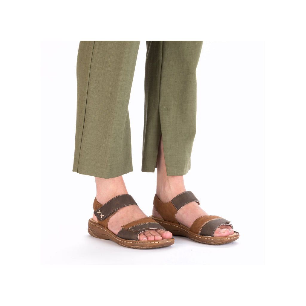 Brown Hook & Loop Sandals for Women | Rieker V2860-24
