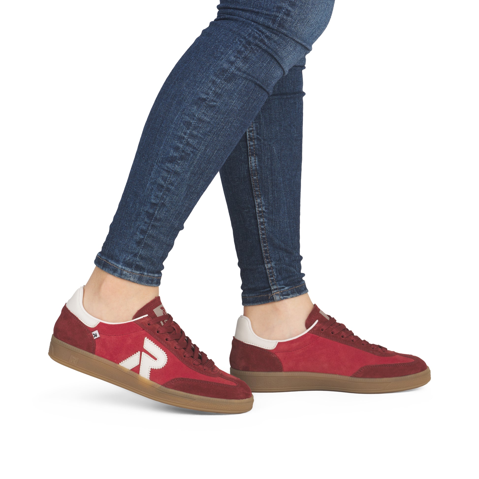 Red Elasticated Shoes for Women | Rieker W2200-33