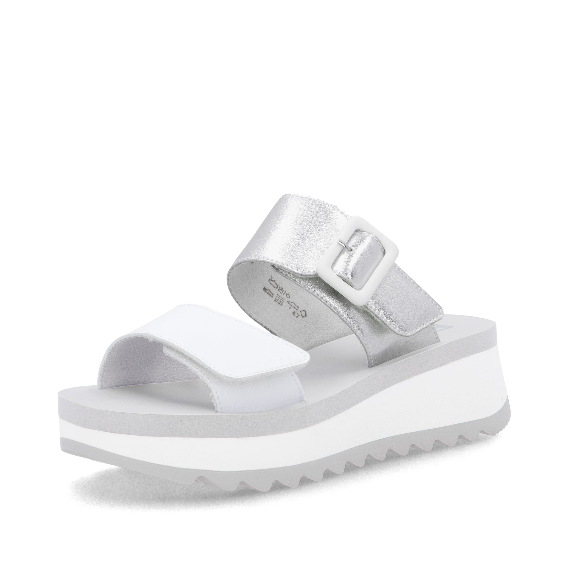 White Hook & Loop Sandals for Women | Rieker W3050-90