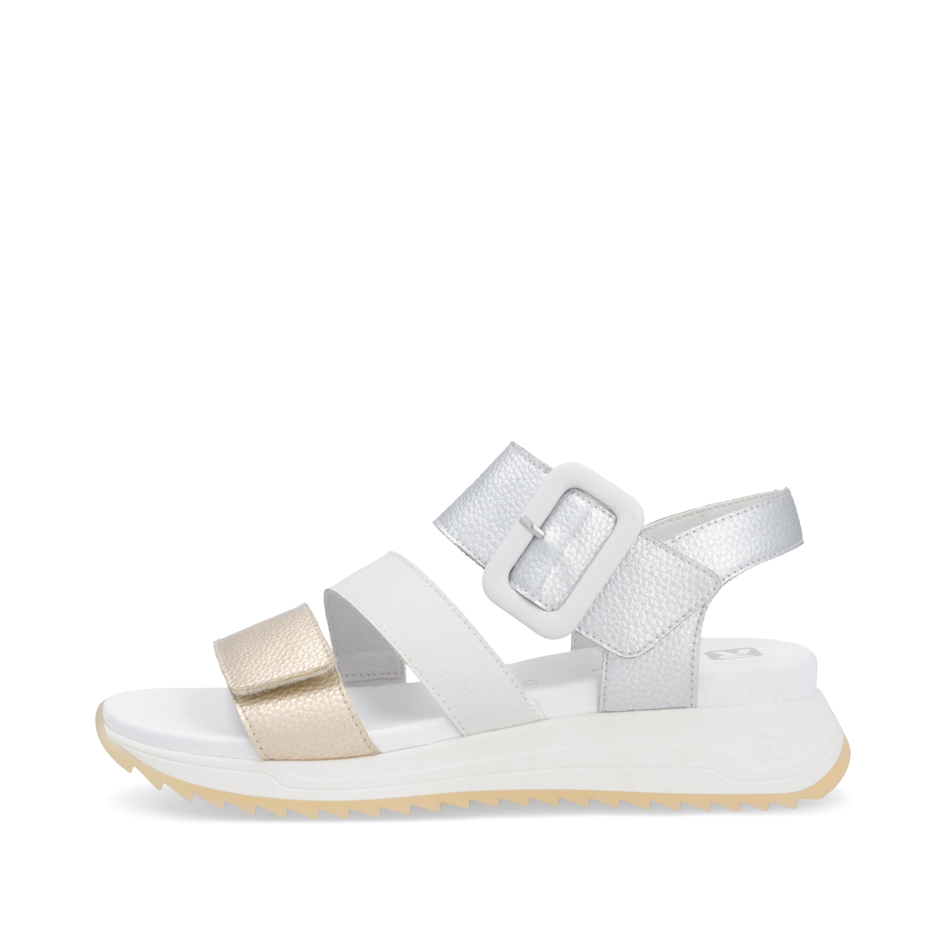 Gold Hook & Loop Sandals for Women | Rieker W2950-90