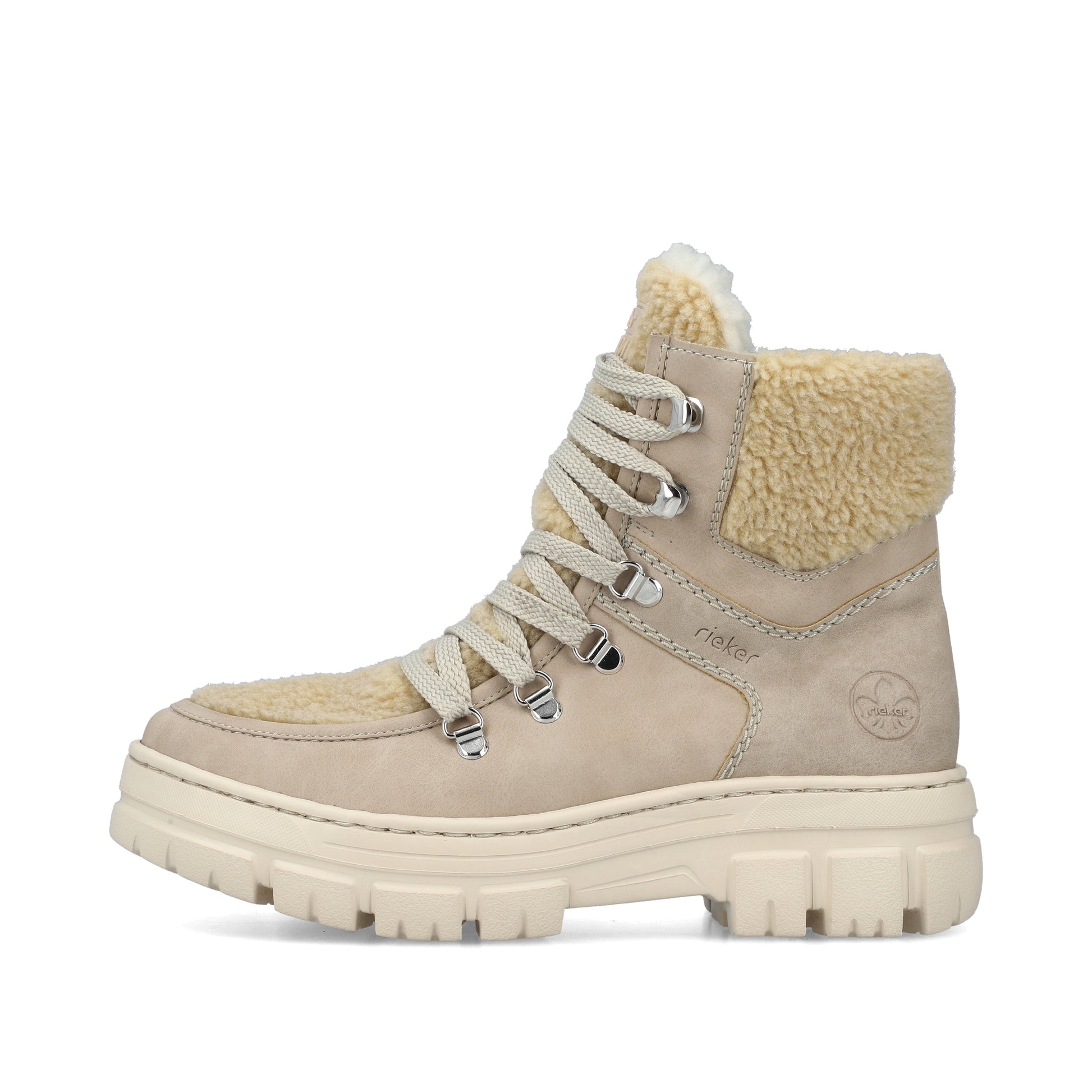 Beige Zip Boots for Women | Rieker Z7430-62