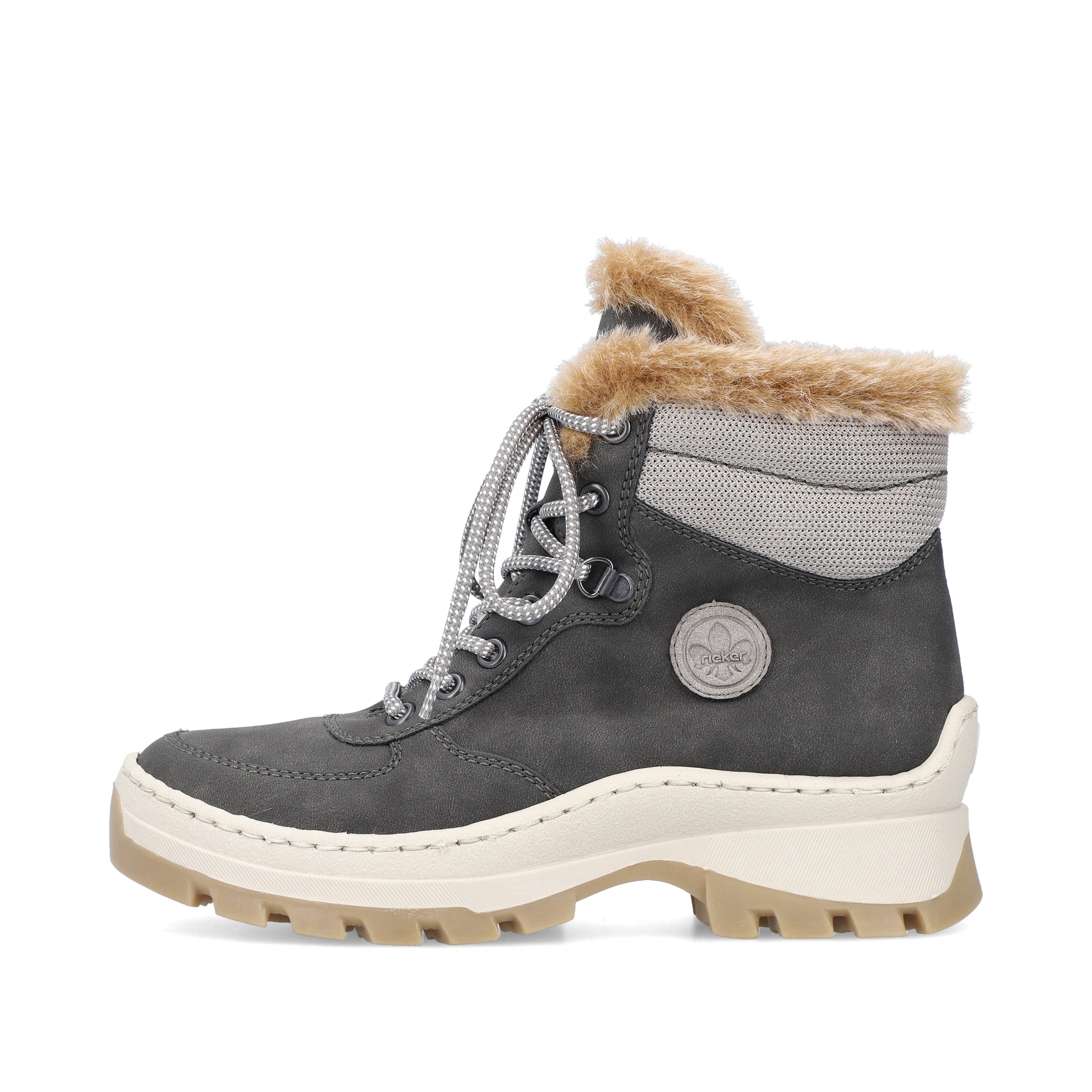Grey Zip Boots for Women | Rieker X9335-45