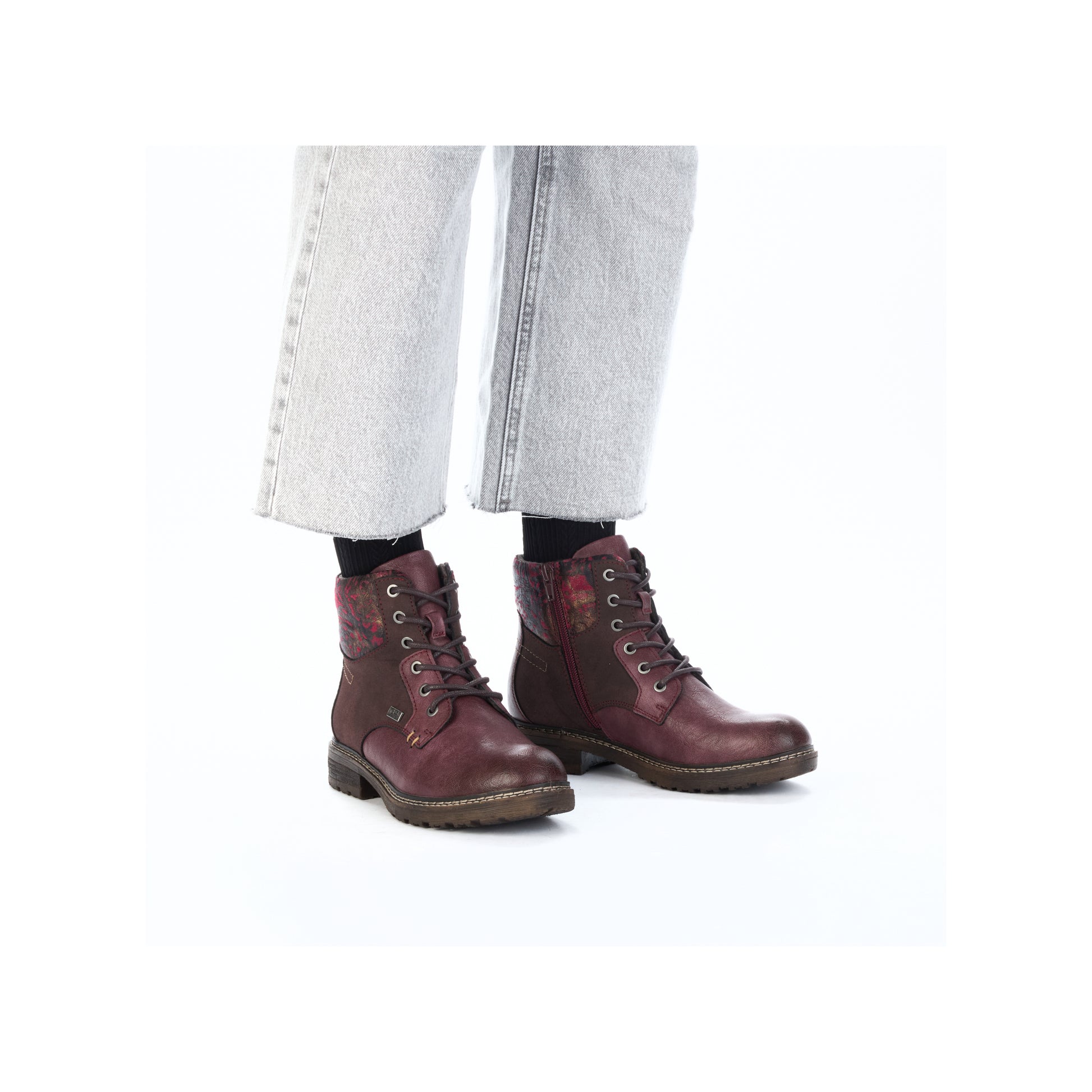 Red Zip Boots for Women | Rieker 94712-35