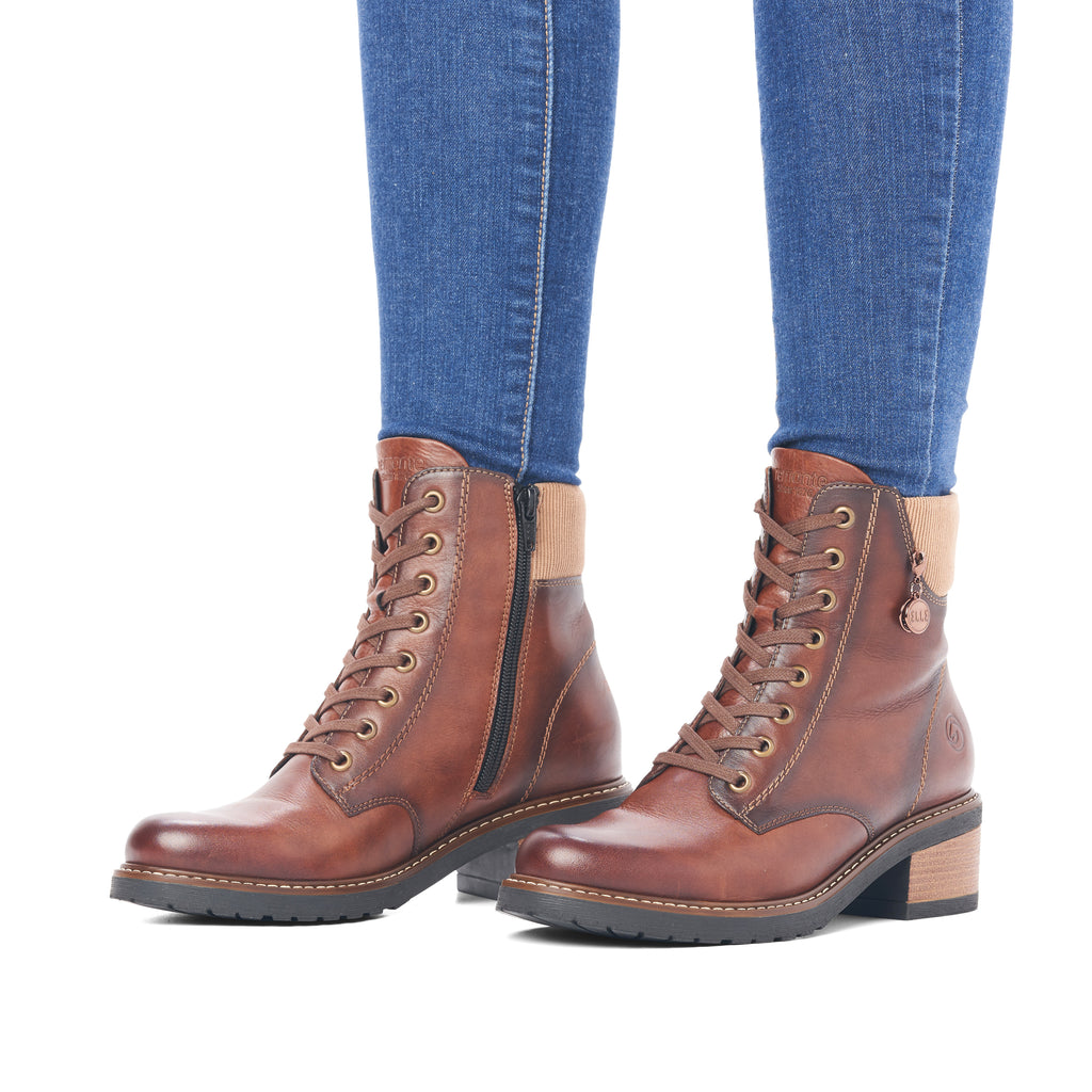 Brown Zip Boots for Women | Remonte D1A70-22