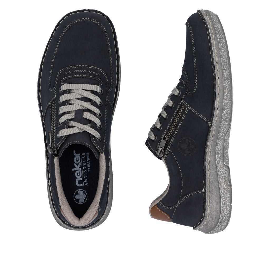 Blue Zip Shoes for Men | Rieker 03030-14