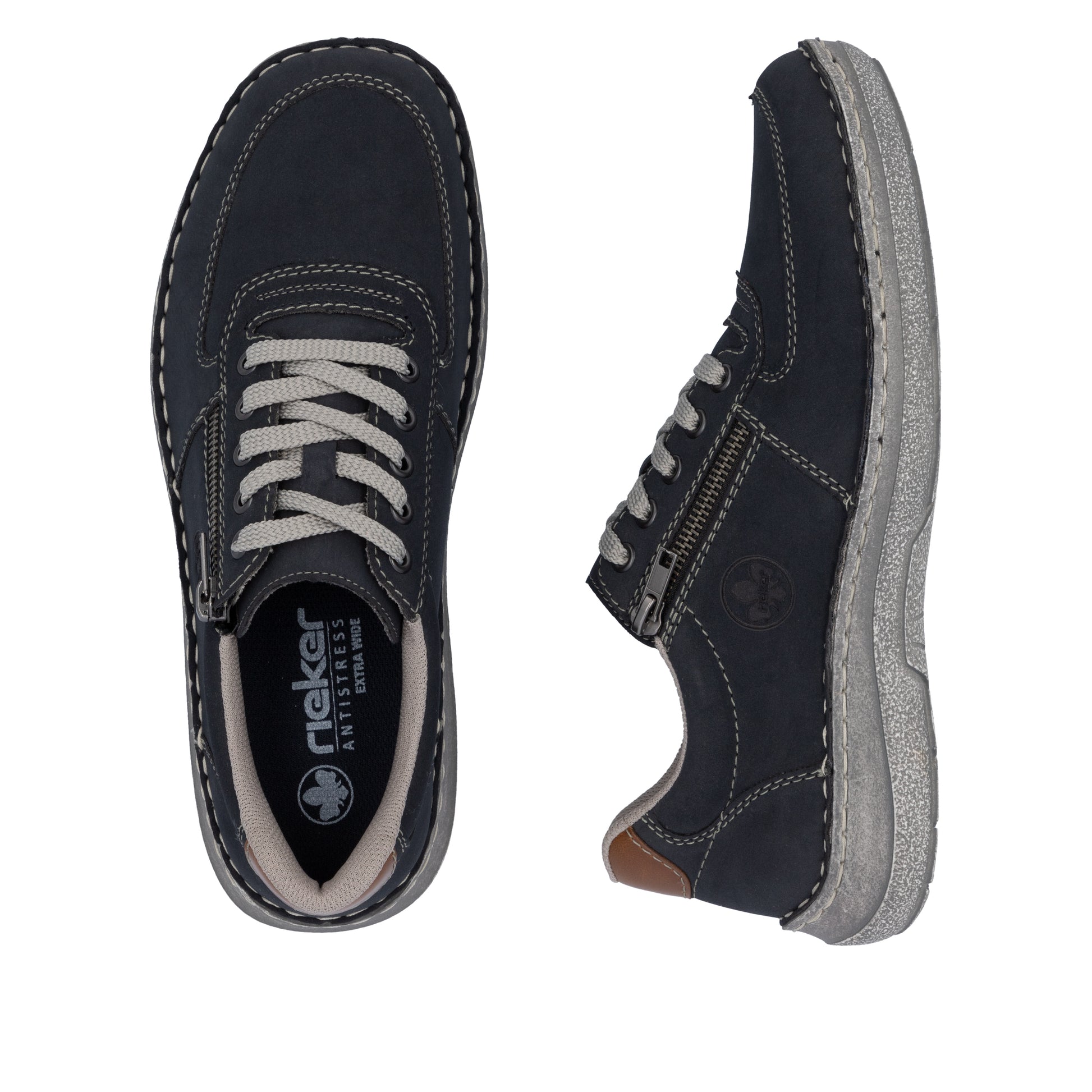 Blue Zip Shoes for Men | Rieker 03030-14