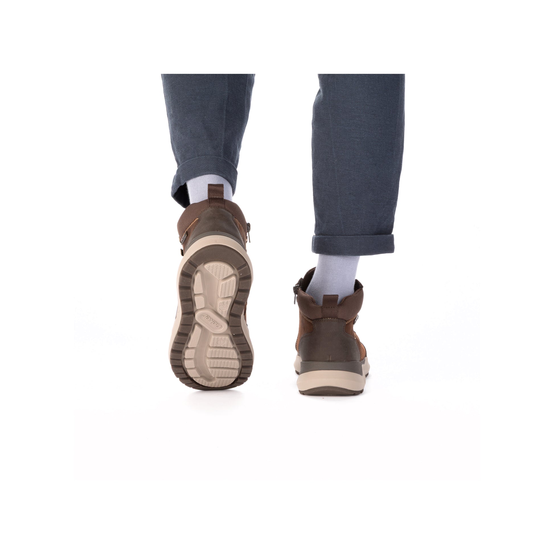 Brown Zip Boots for Men | Rieker 06030-24