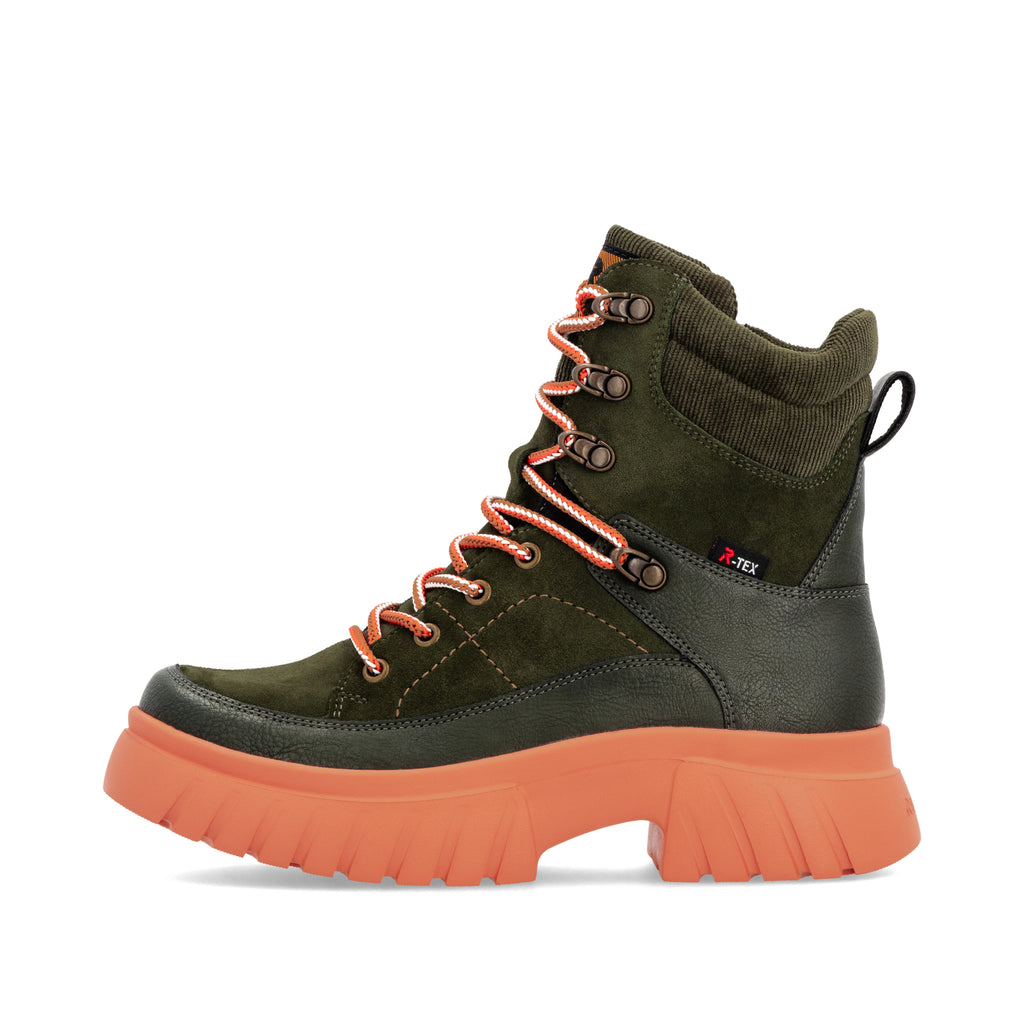 Green Zip Boots for Women | Rieker Sport W1871-54