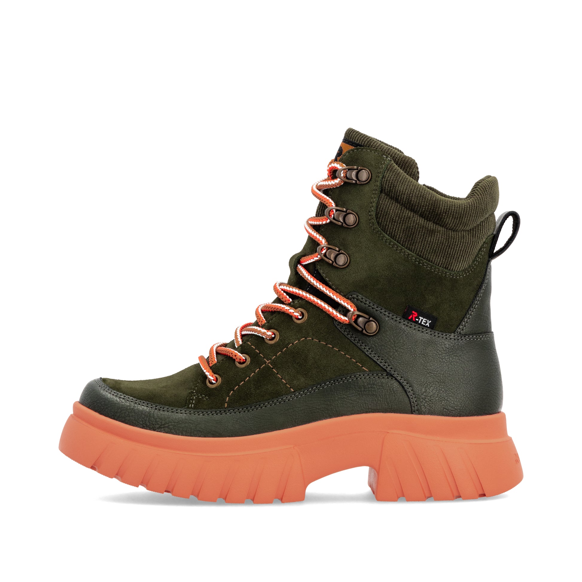 Green Zip Boots for Women | Rieker Sport W1871-54