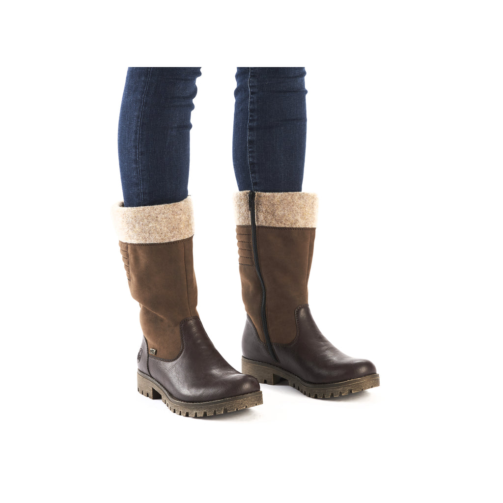 Brown Zip Boots for Women | Rieker 78585-25