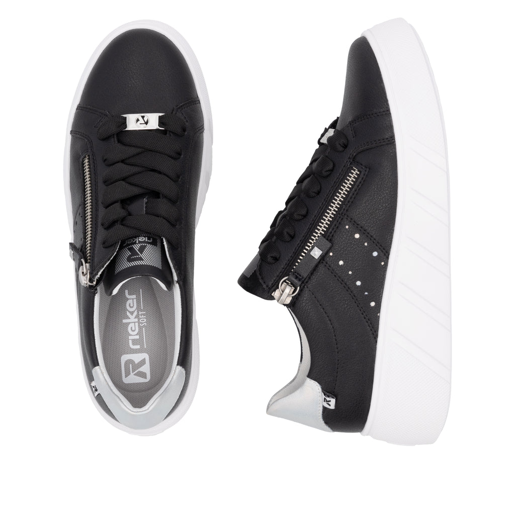 Black Zip Shoes for Women | Rieker W2605-00