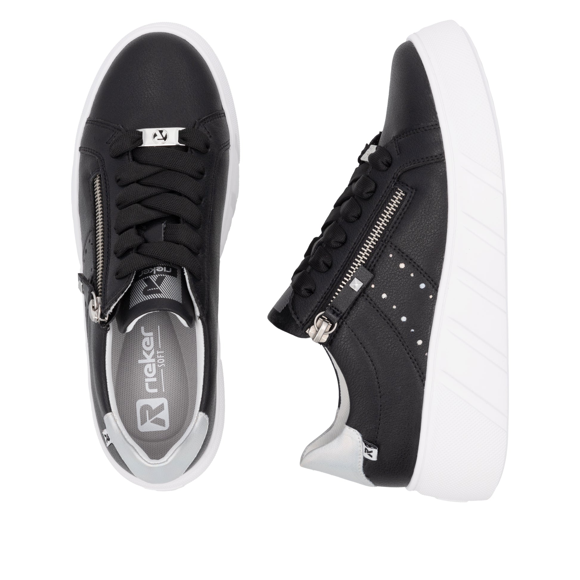 Black Zip Shoes for Women | Rieker W2605-00