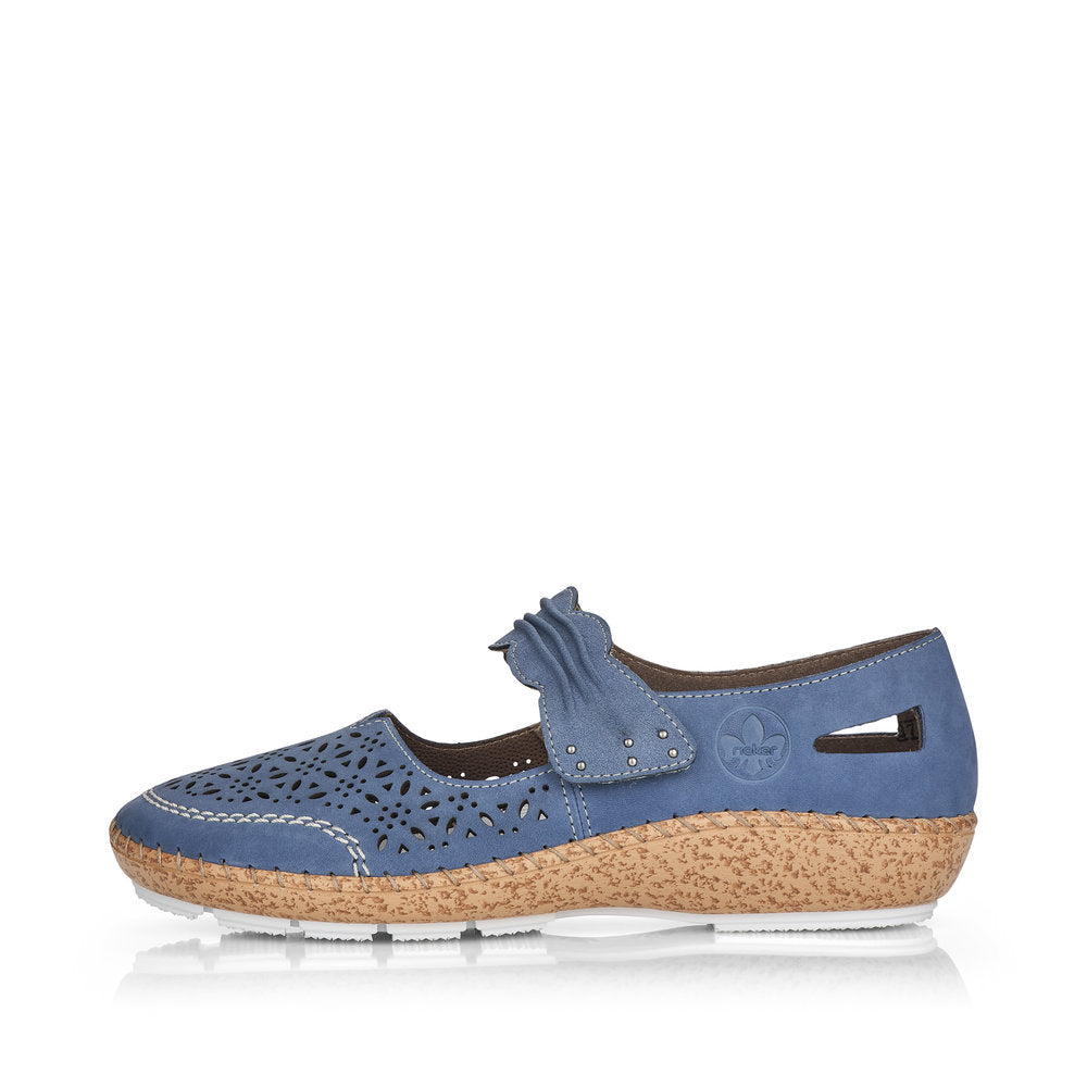 Rieker Women's Mary Jane Shoe - Blue | 44896-15