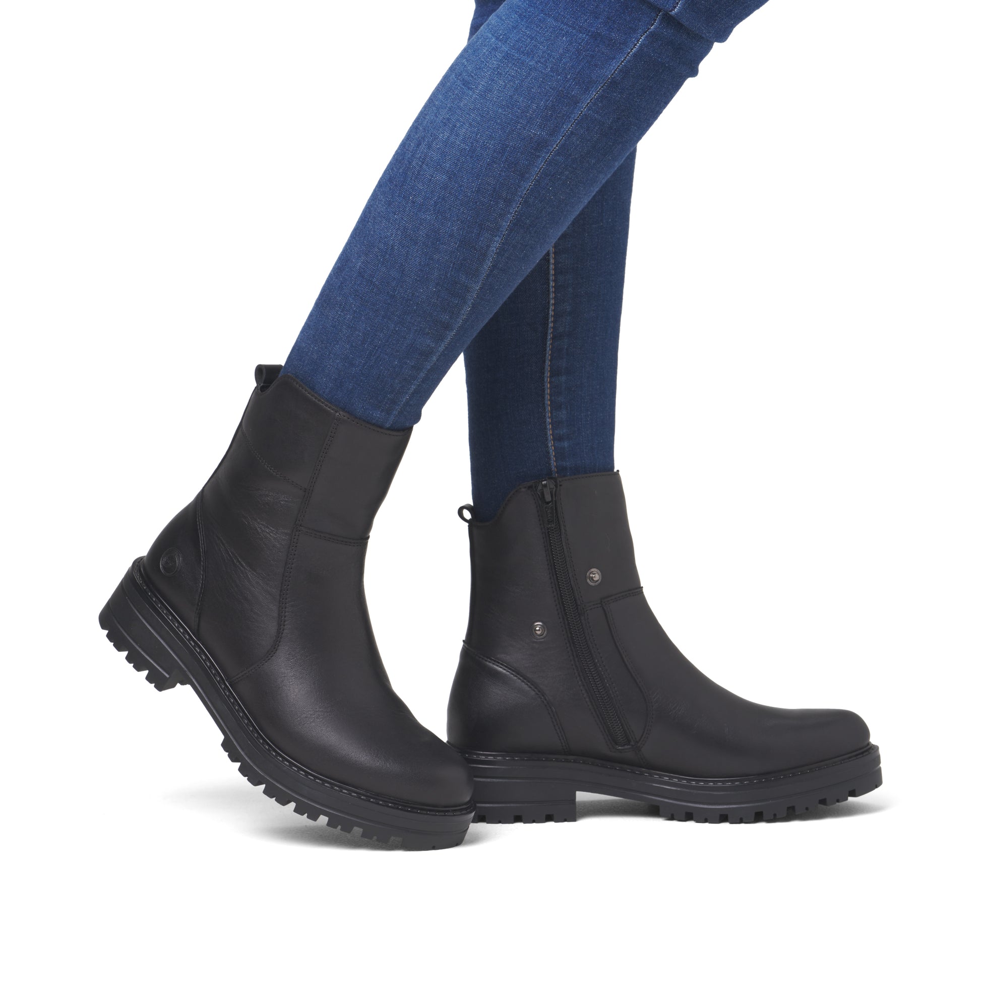 Black Zip Boots for Women | Remonte D2285-00