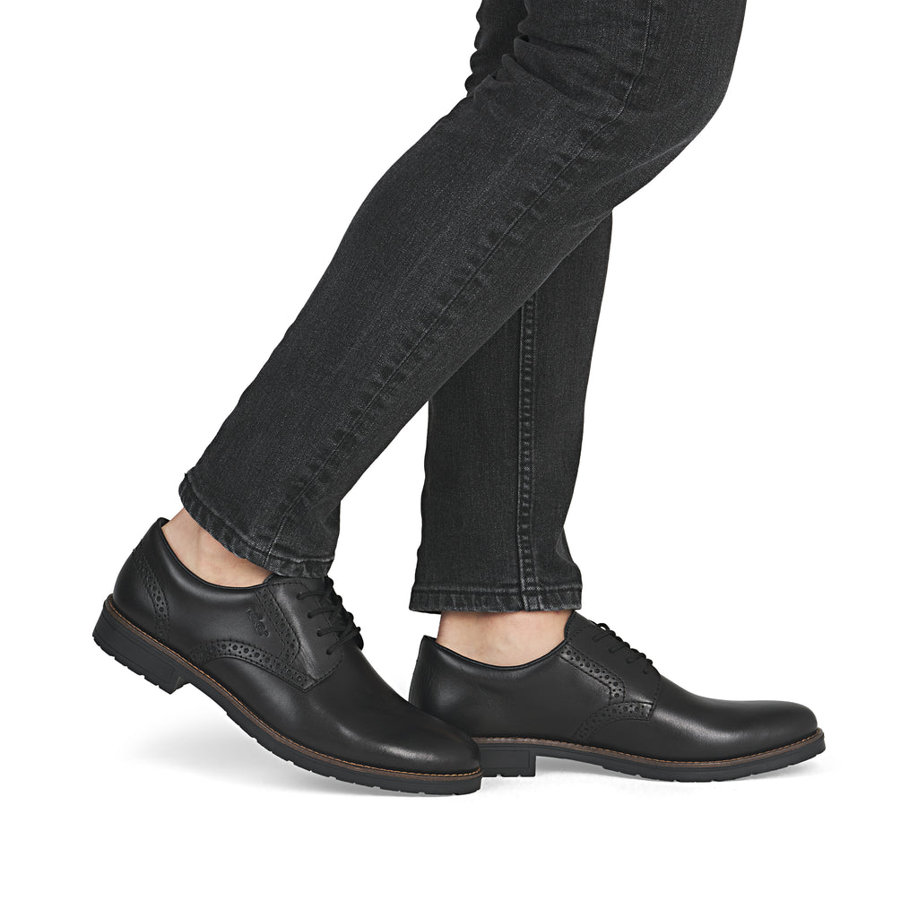 Black Elasticated Shoes for Men | Rieker 14642-00