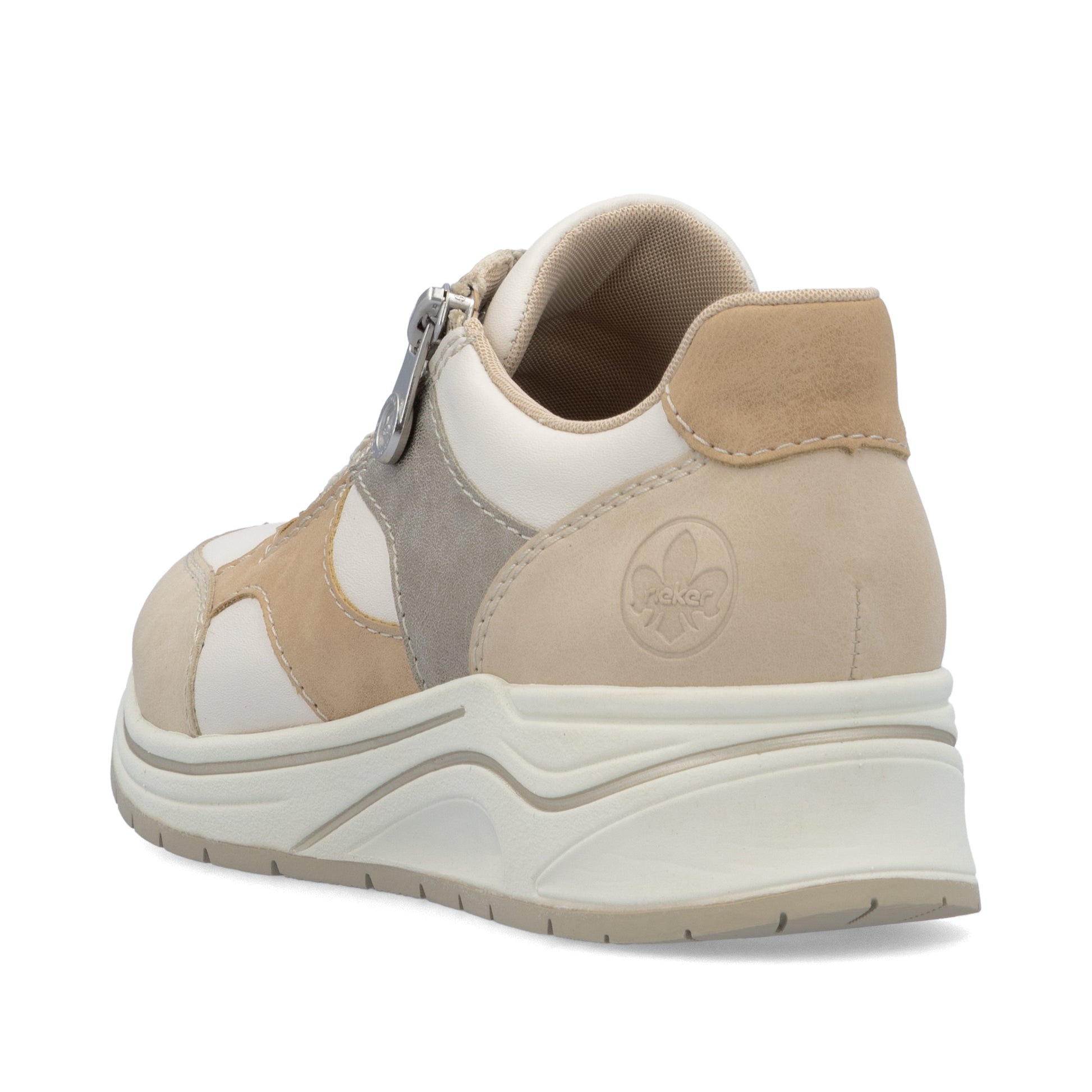 Beige Zip Shoes for Women | Rieker N9518-60