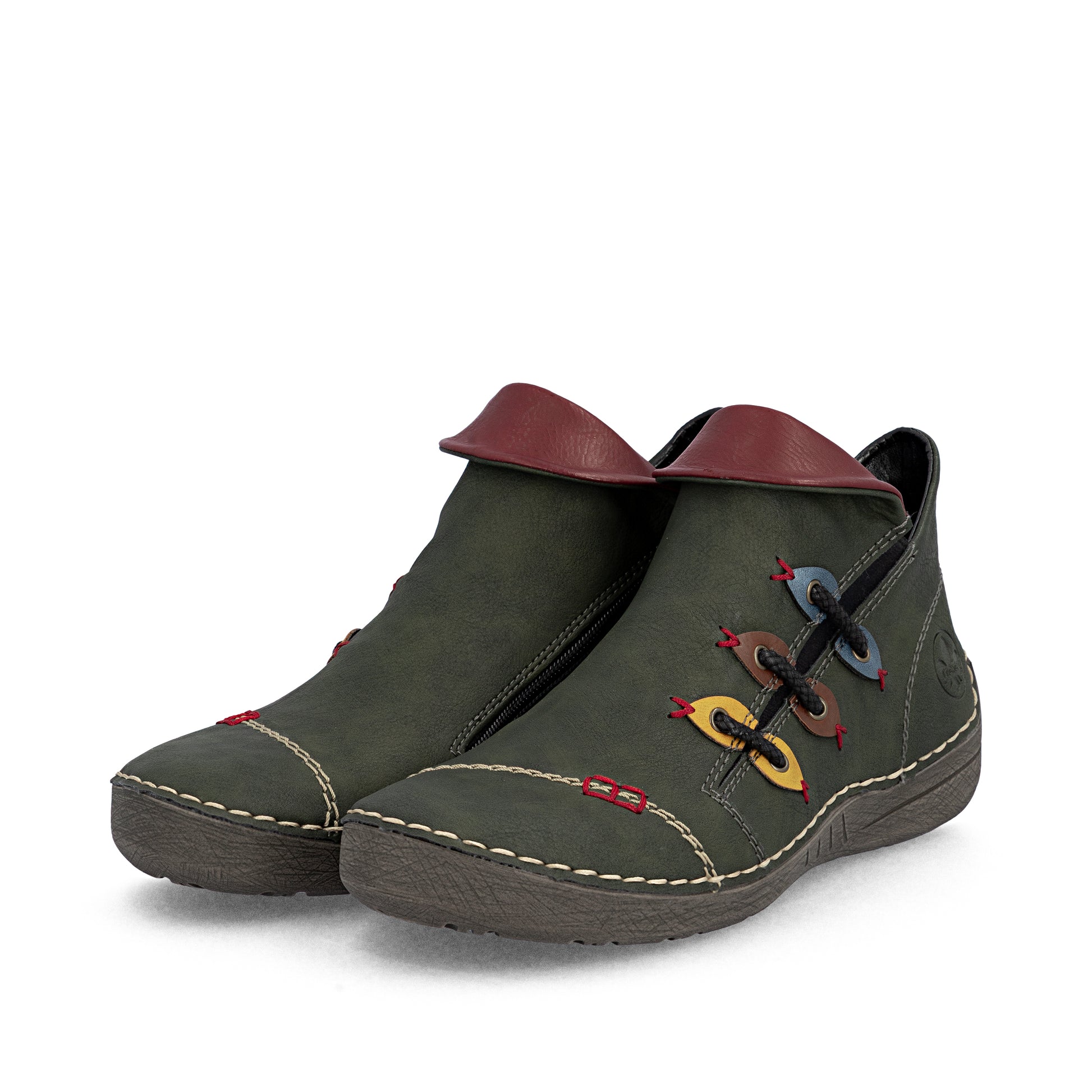 Green Zip Boots for Women | Rieker 72581-54