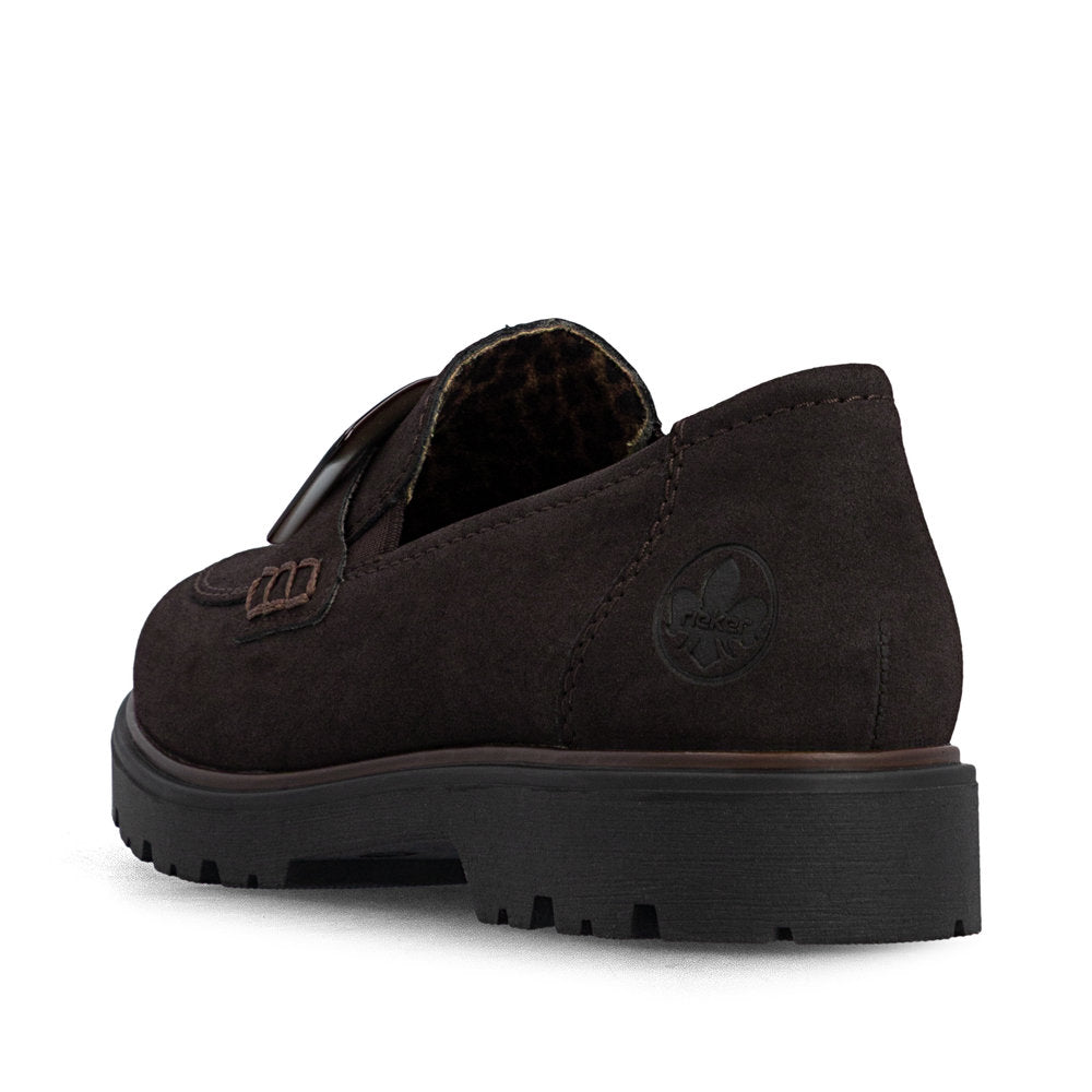 Rieker Women's Brown Loafer Shoe | 45553-25