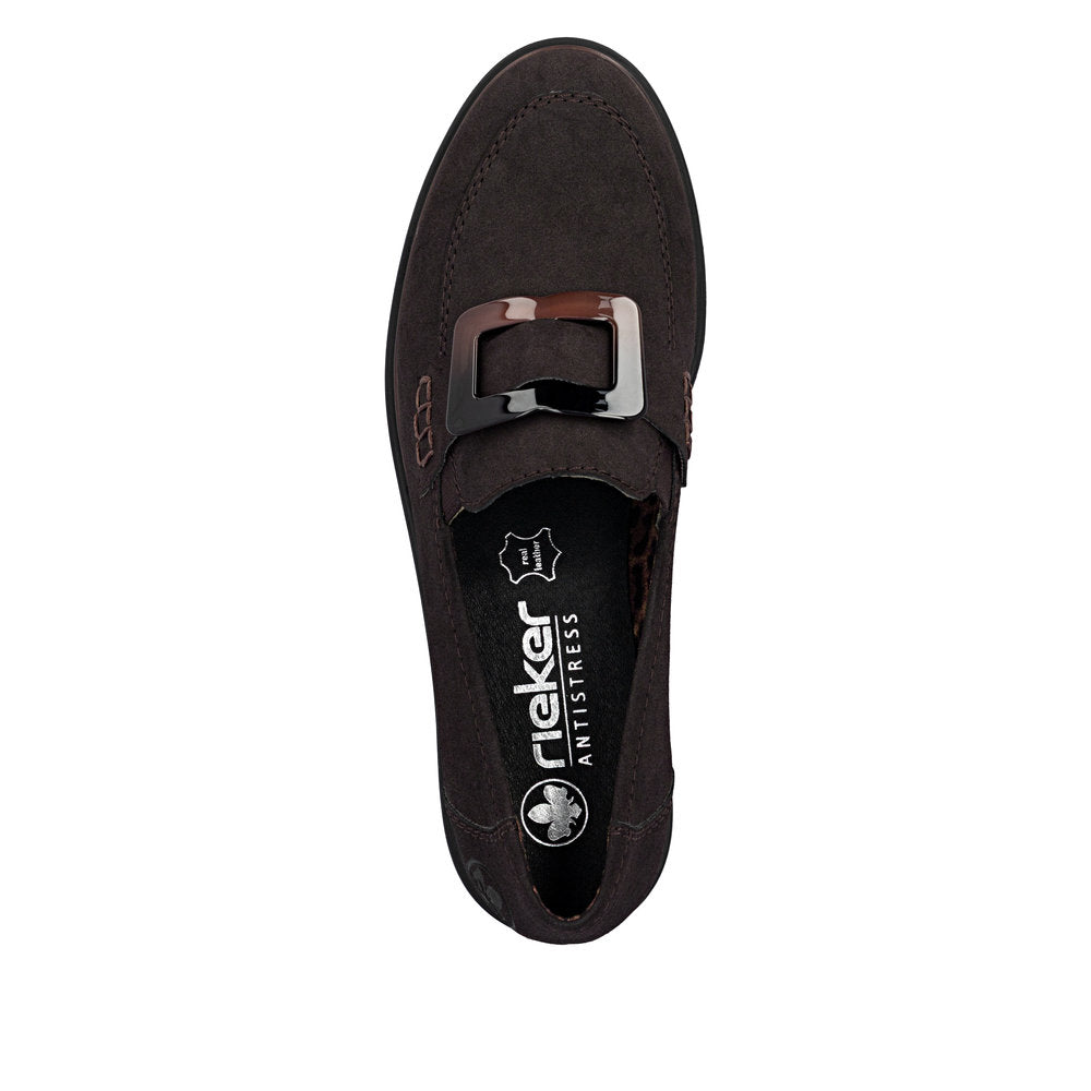 Rieker Women's Brown Loafer Shoe | 45553-25