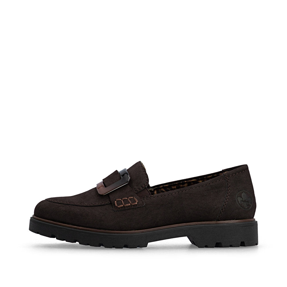 Rieker Women's Brown Loafer Shoe | 45553-25