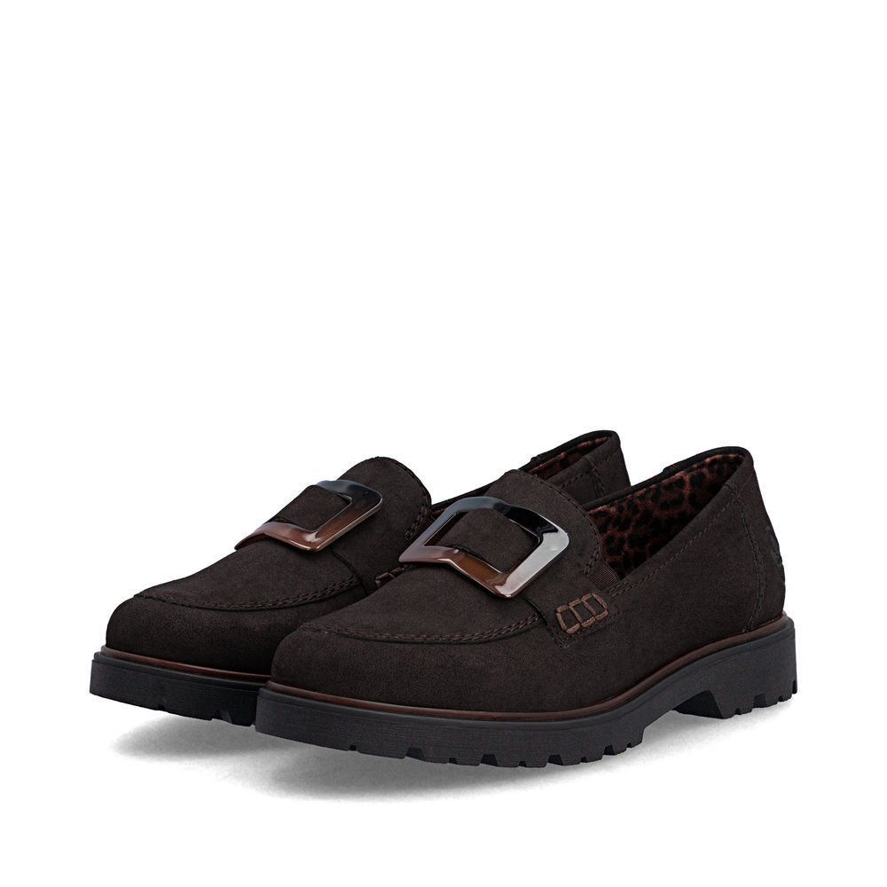Rieker Women's Brown Loafer Shoe | 45553-25