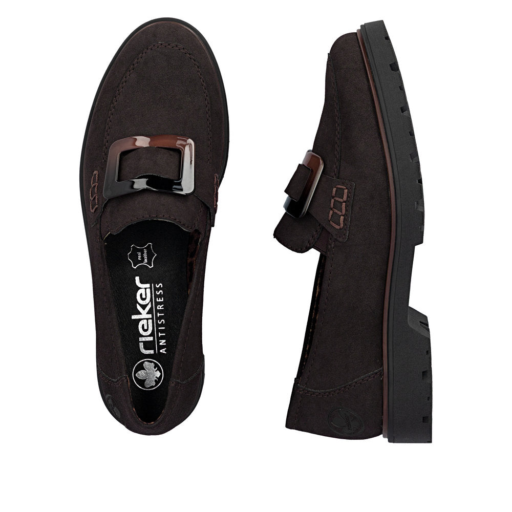 Rieker Women's Brown Loafer Shoe | 45553-25
