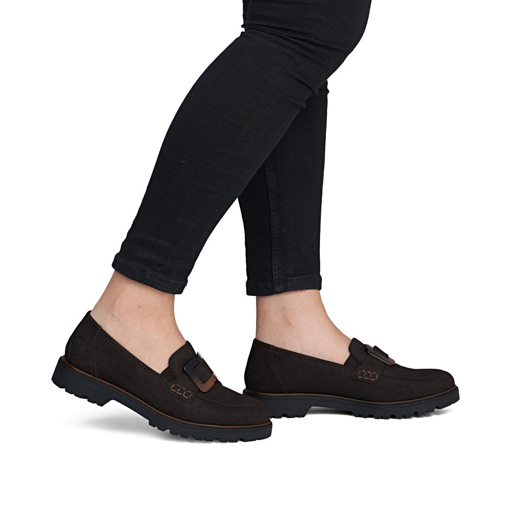 Rieker Women's Brown Loafer Shoe | 45553-25
