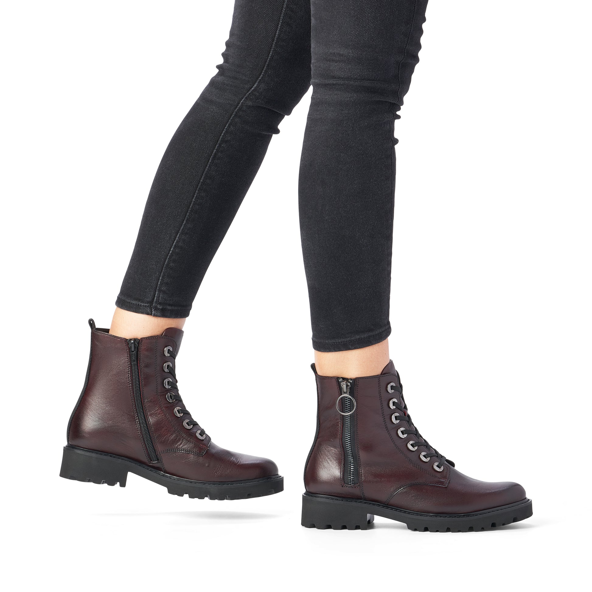 Red Zip Boots for Women | Remonte D8671-35
