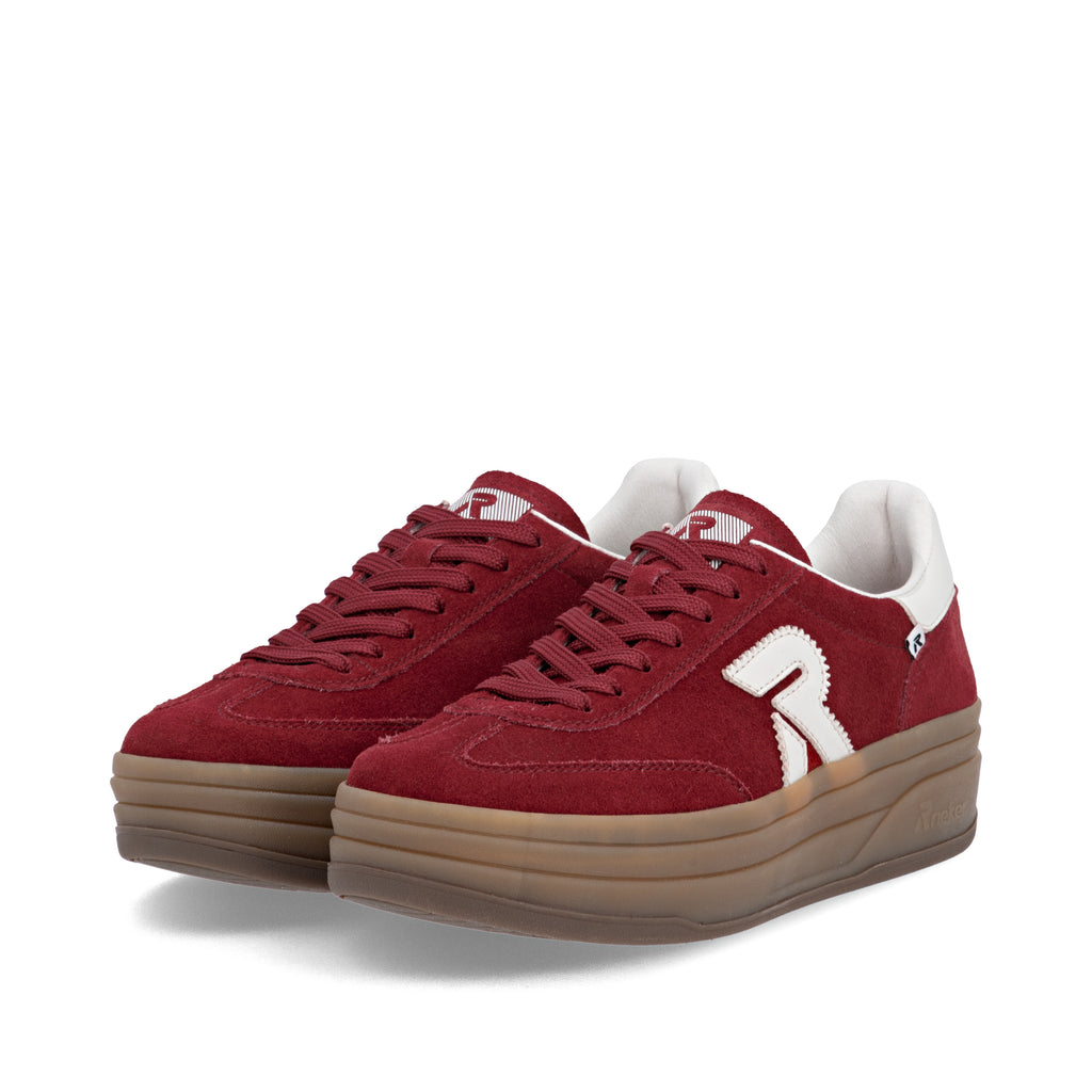 Red Elasticated Shoes for Women | Rieker W3700-35