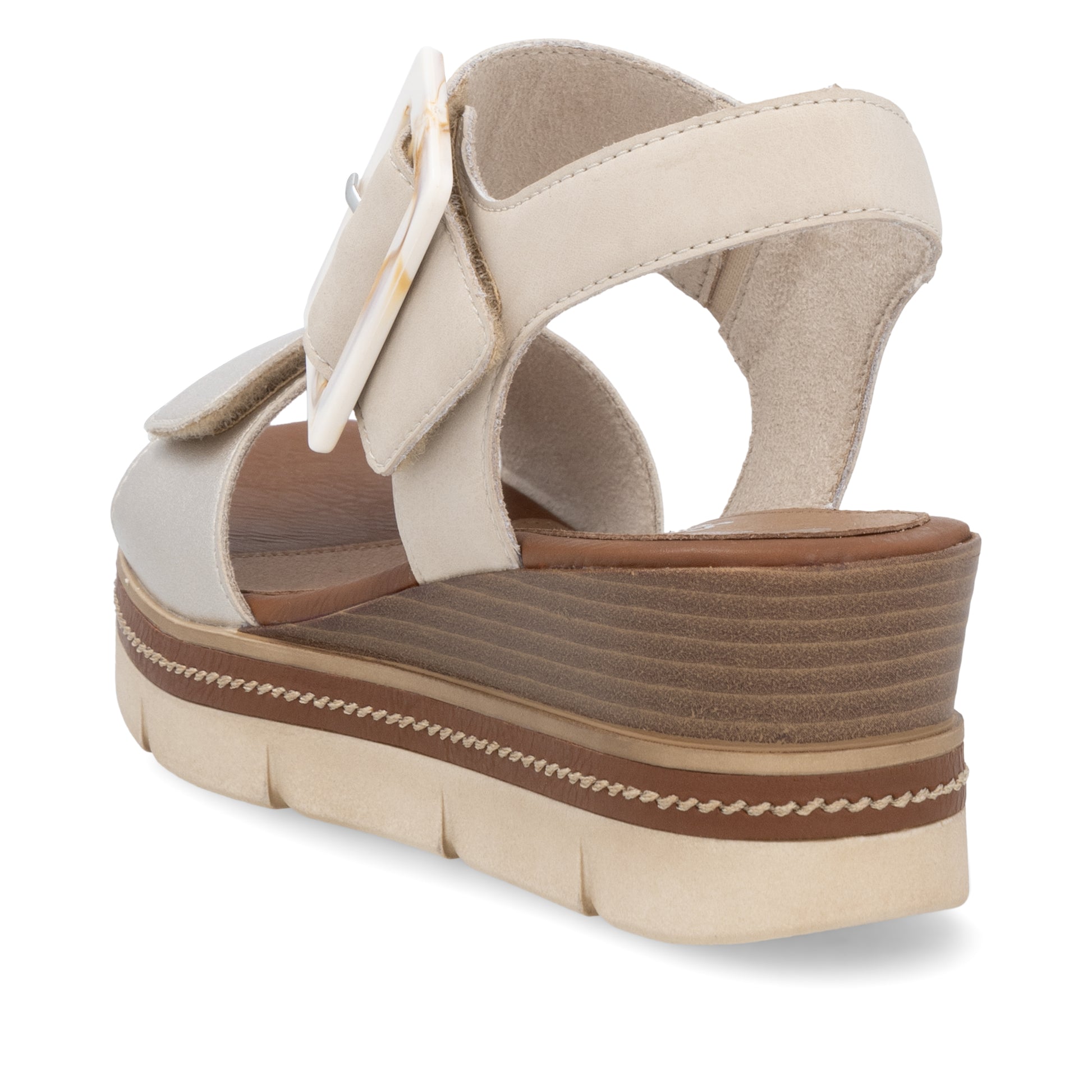 Beige Hook & Loop Sandals for Women | Remonte D2L53-60