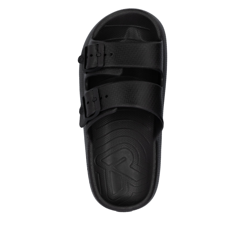 Black Buckle Sandals for Women | Rieker P2450-00
