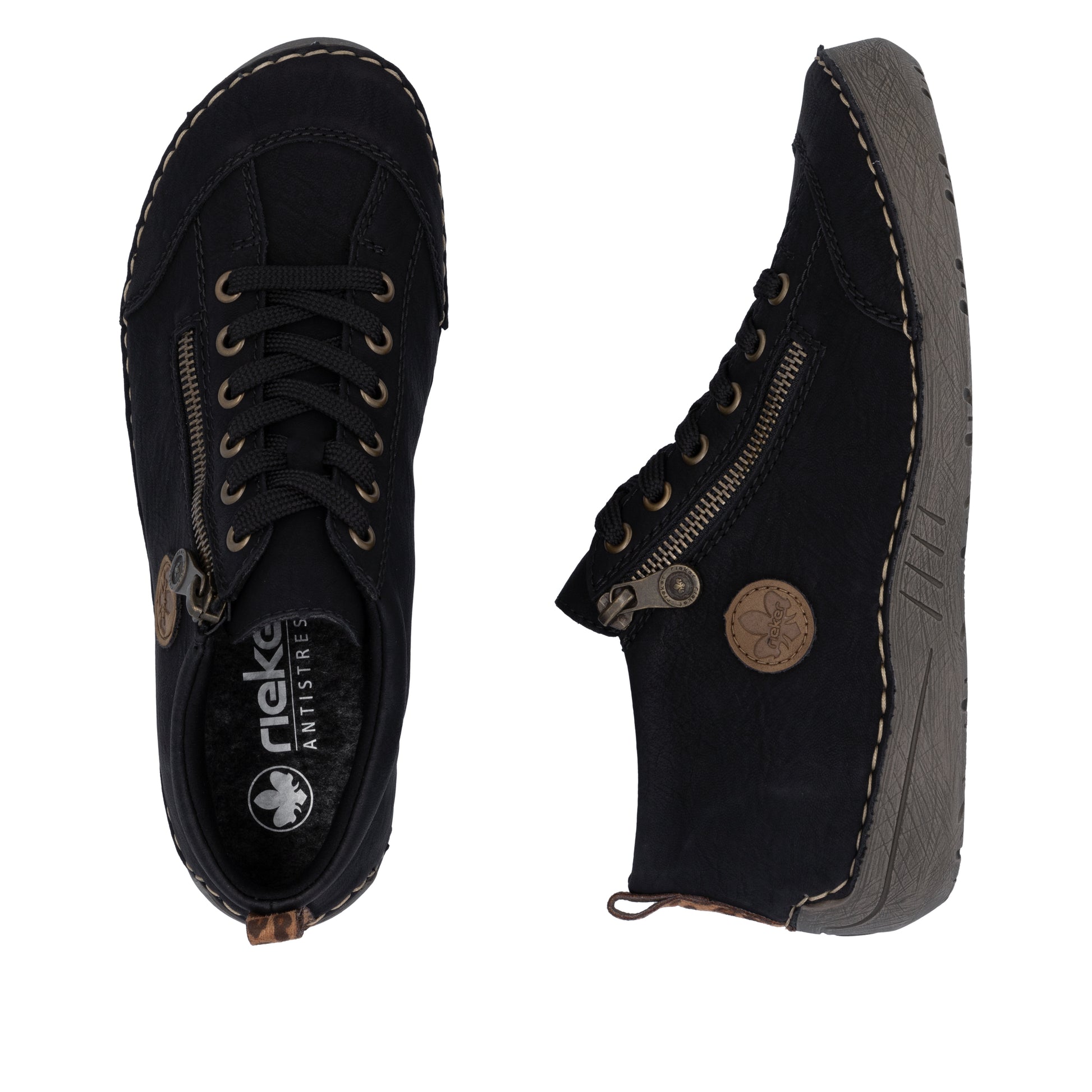 Black Zip Boots for Women | Rieker 52514-00