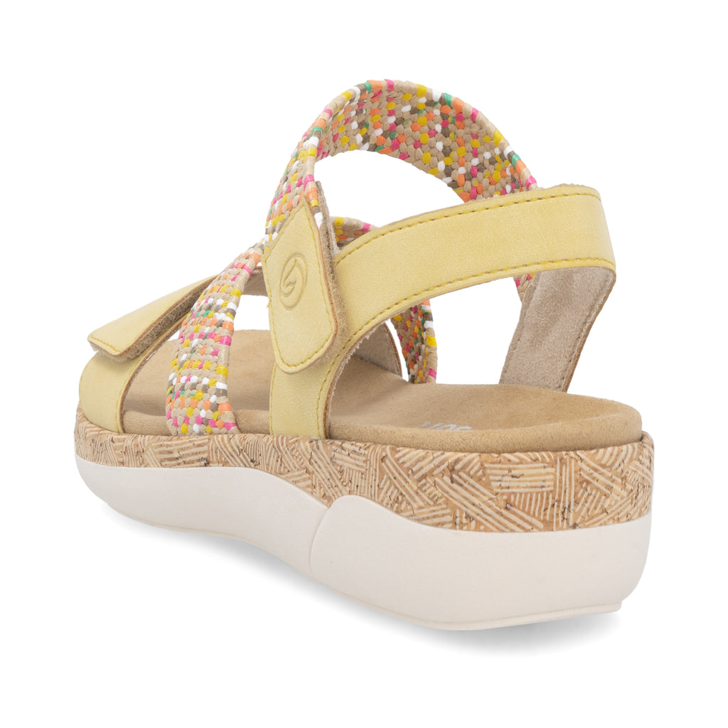 Yellow Hook & Loop Sandals for Women | Remonte R6861-68