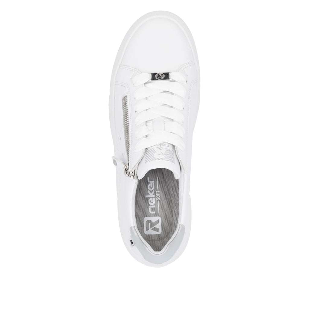 White Zip Shoes for Women | Rieker Sport W2605-80