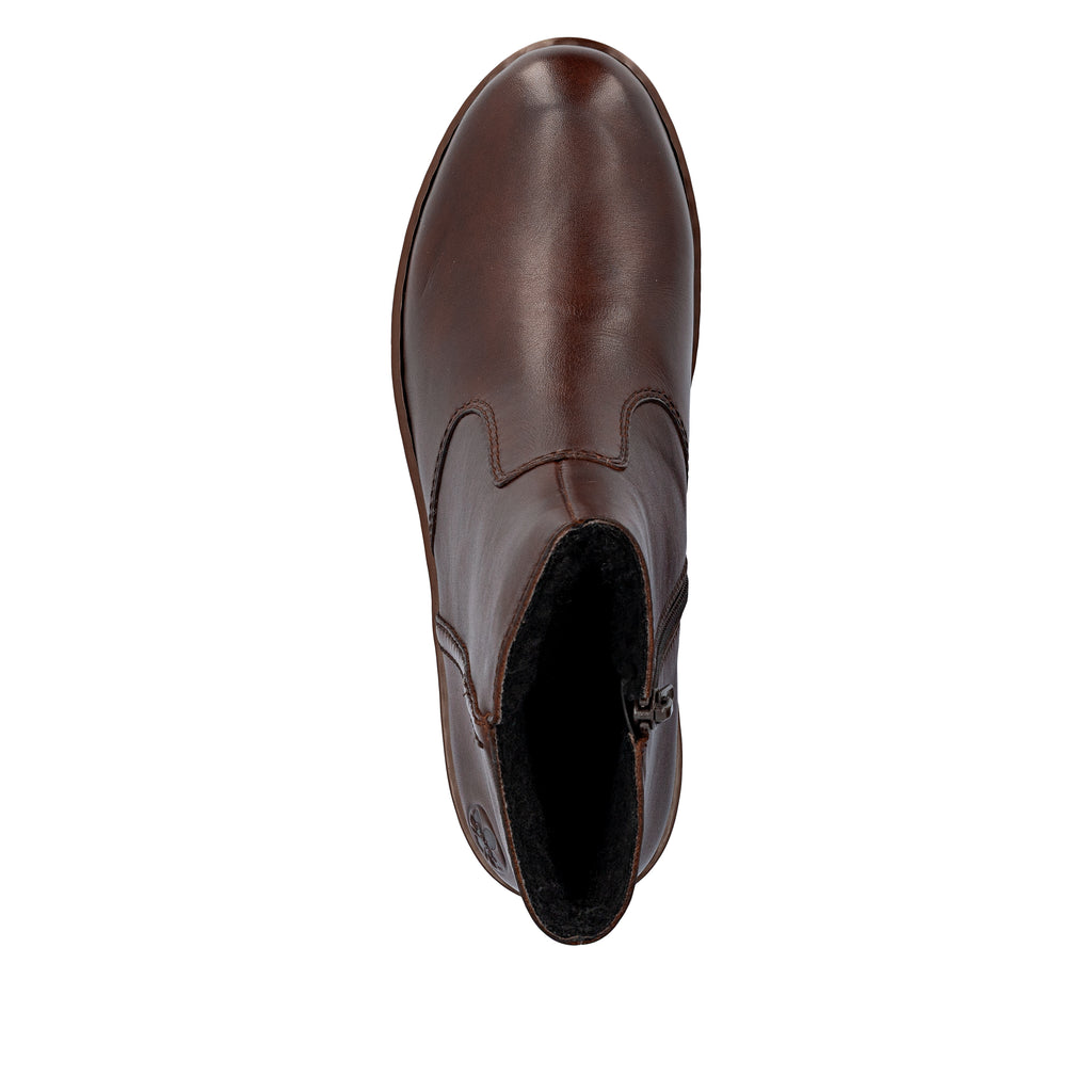 Brown Zip Boots for Women | Rieker X9165-27