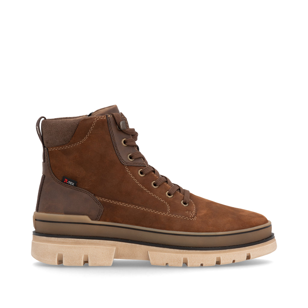 Brown Zip Boots for Men | Rieker Sport U1273-22