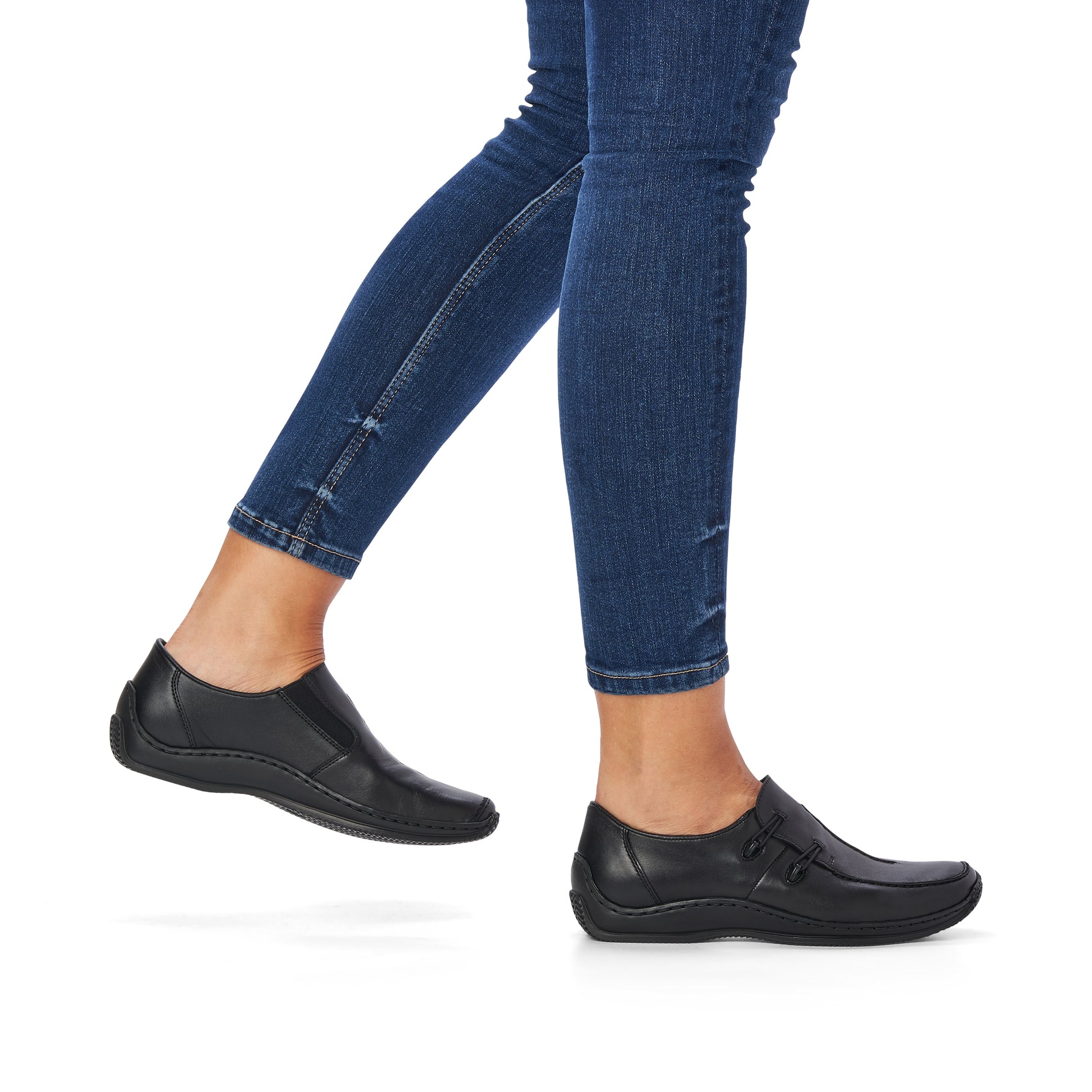 Black Elasticated Shoes for Women | Rieker L1751-00