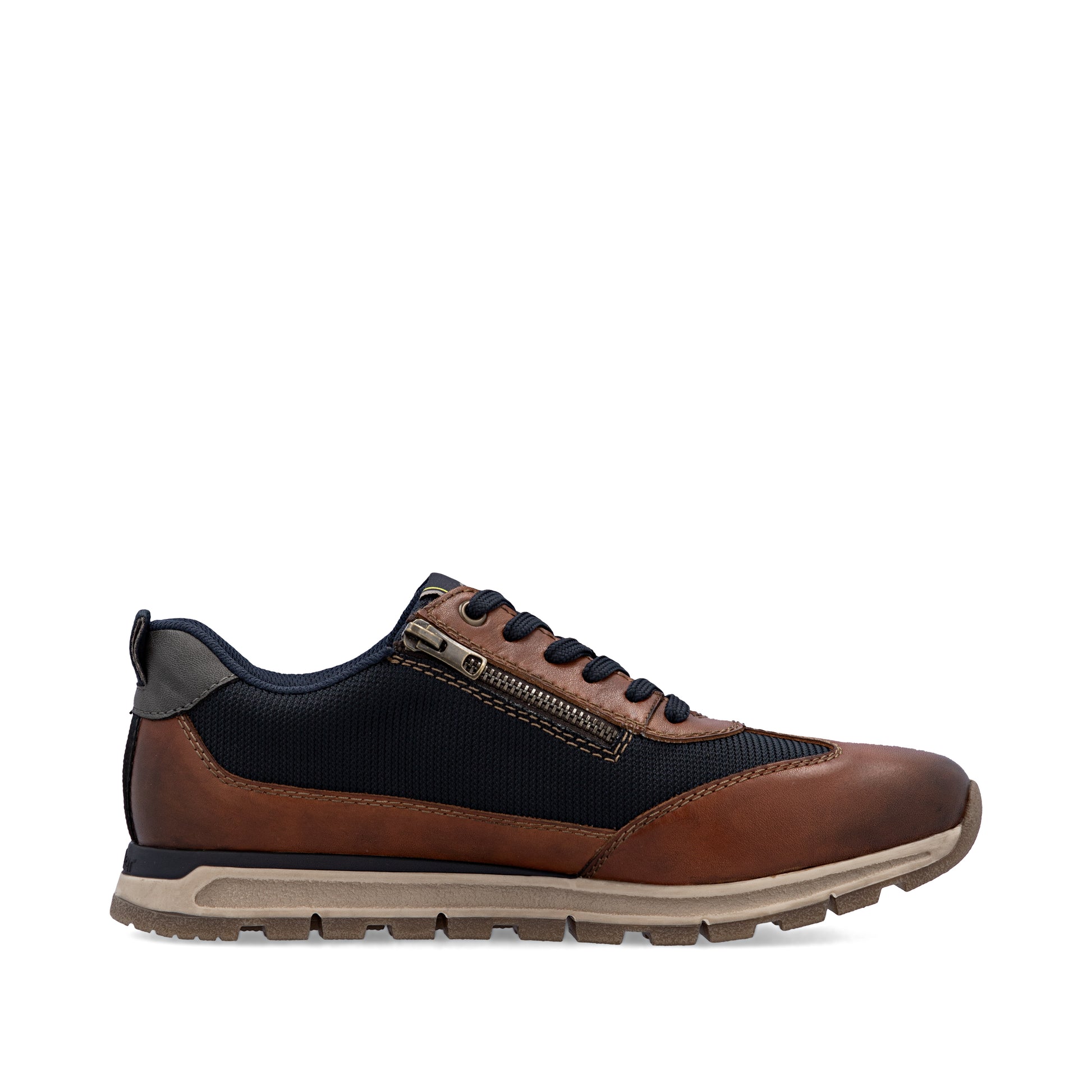 Brown Zip Shoes for Men | Rieker B0507-24