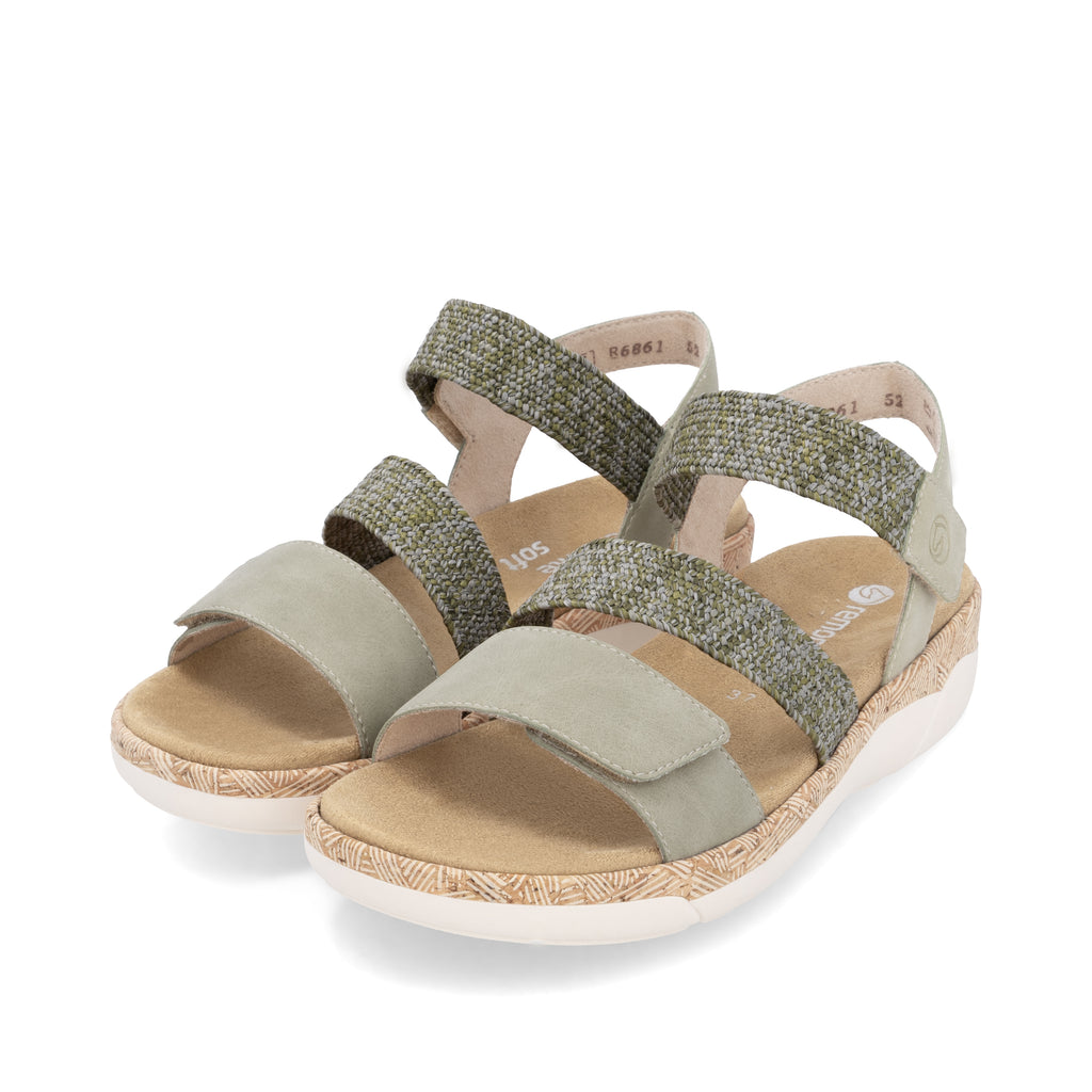 Green Hook & Loop Sandals for Women | Remonte R6861-52