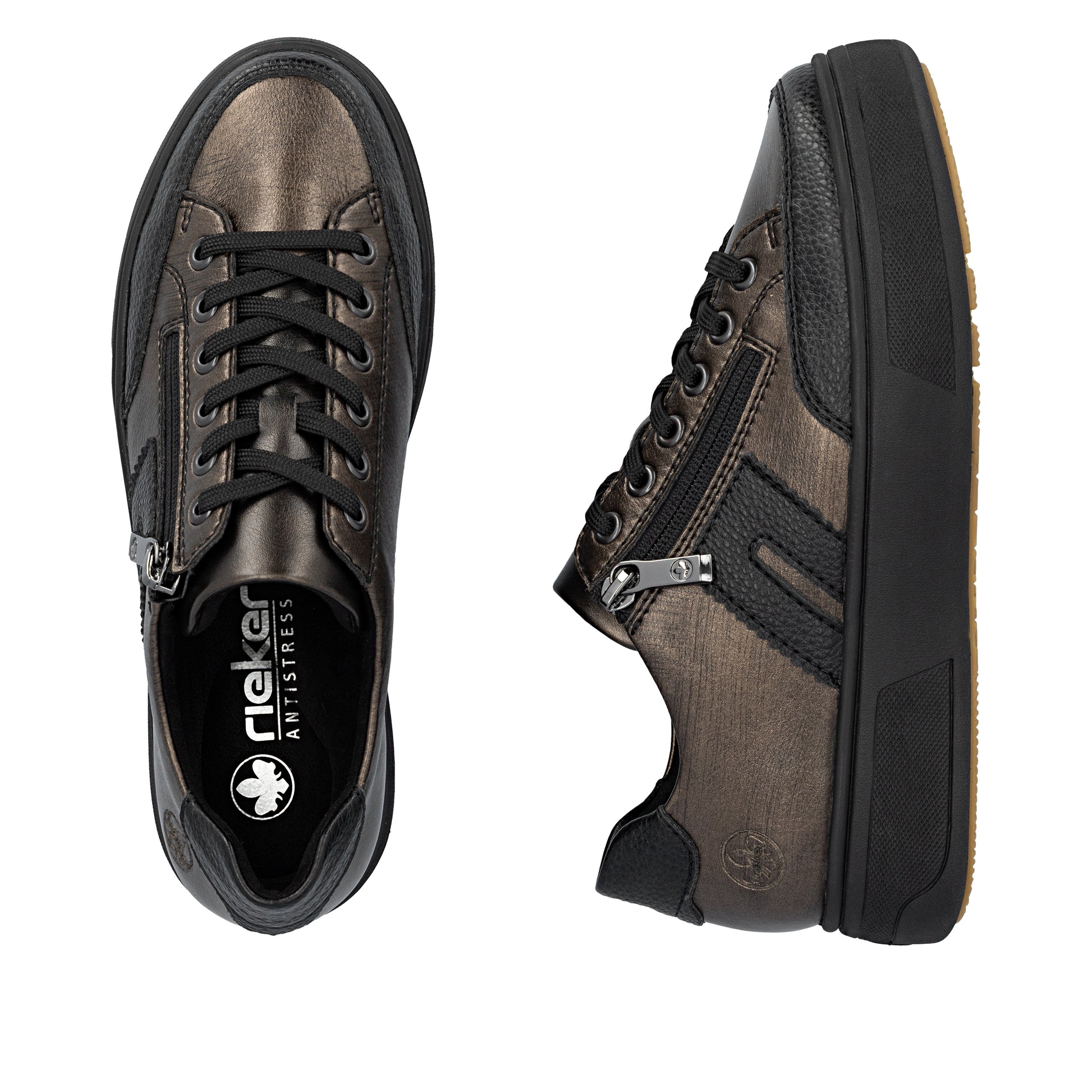 Brown Zip Shoes for Women | Rieker M7711-25