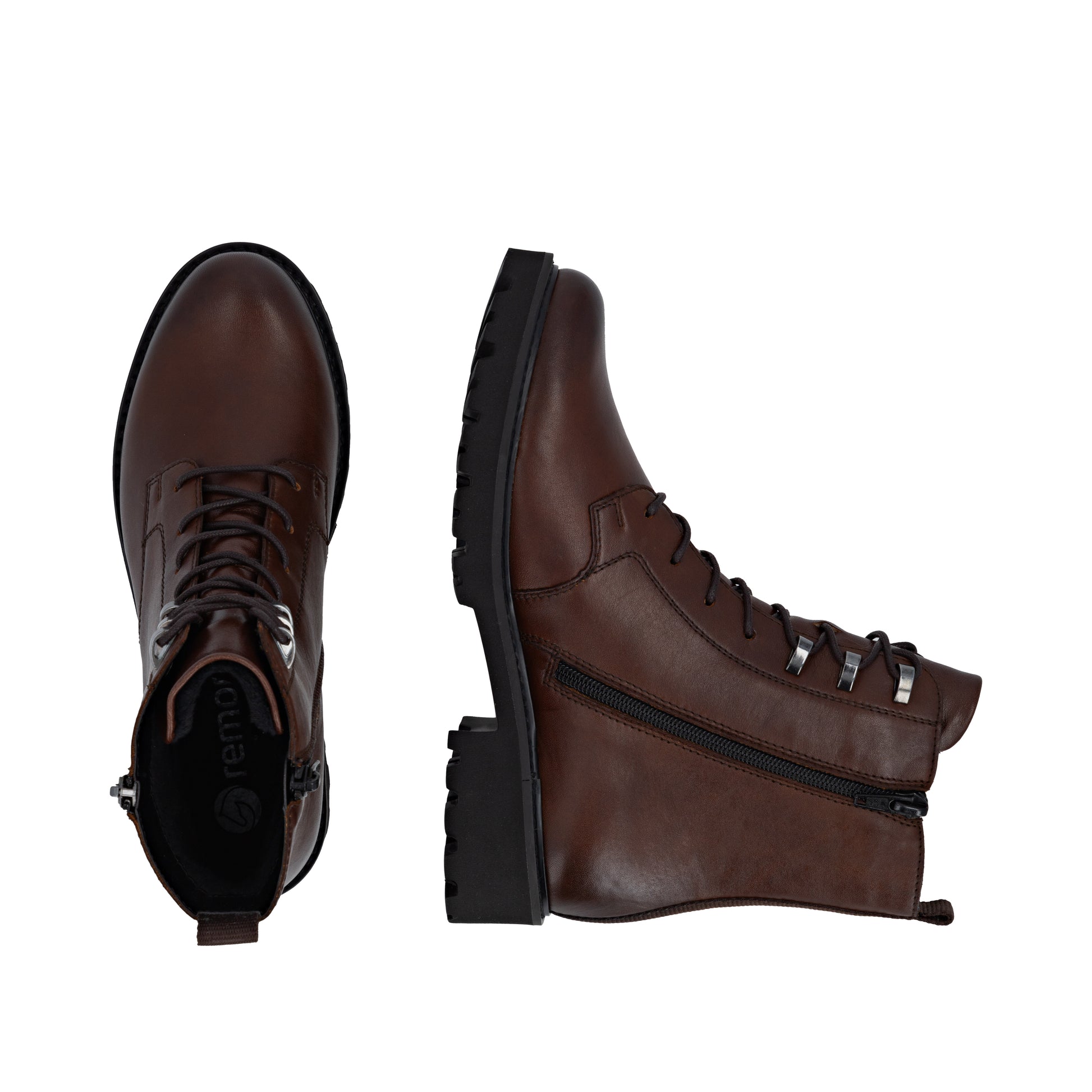 Brown Zip Boots for Women | Remonte D8656-25