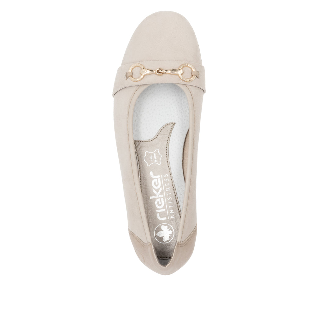 Beige Slip-On Shoes for Women | Rieker L9360-60