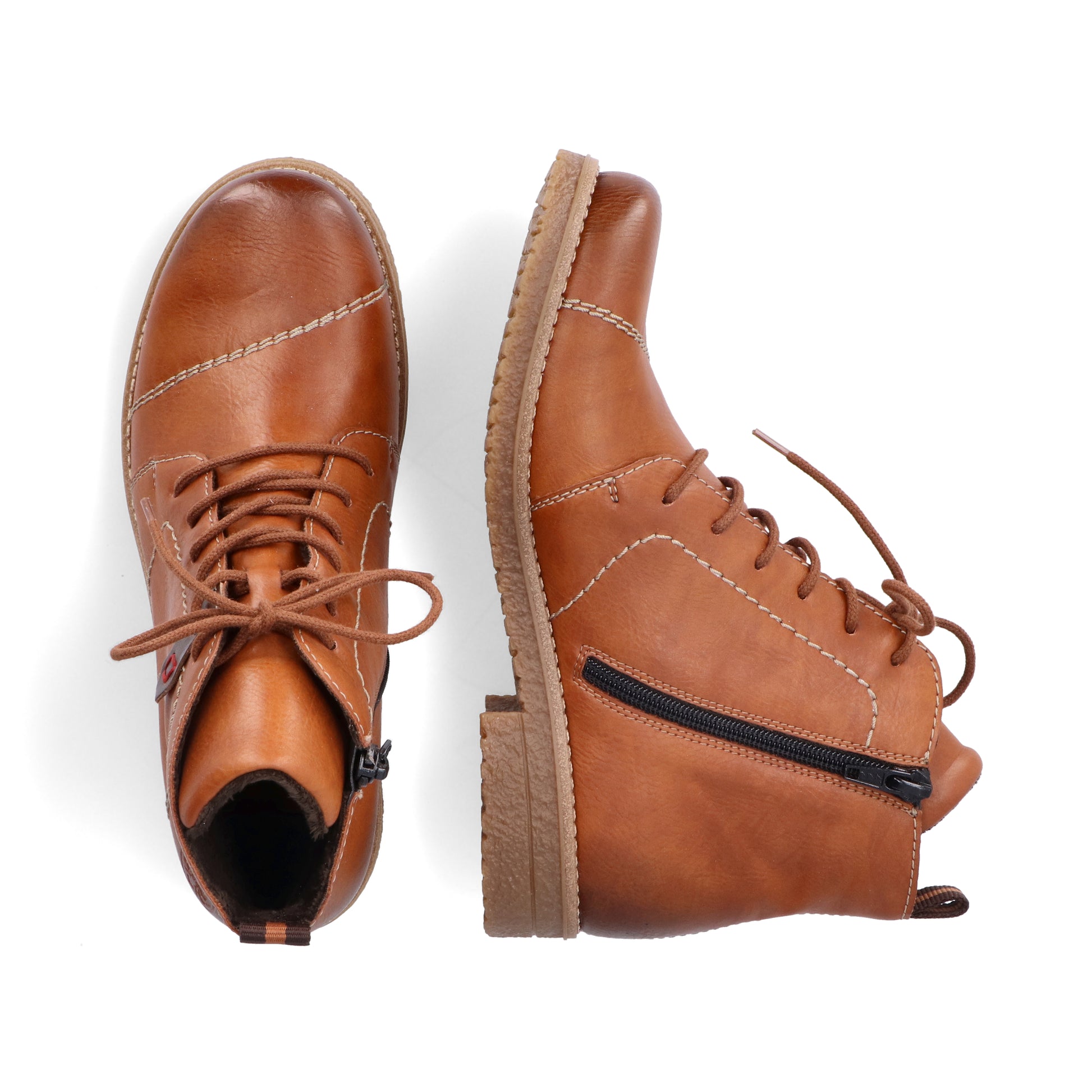 Brown Zip Boots for Women | Rieker 73501-24
