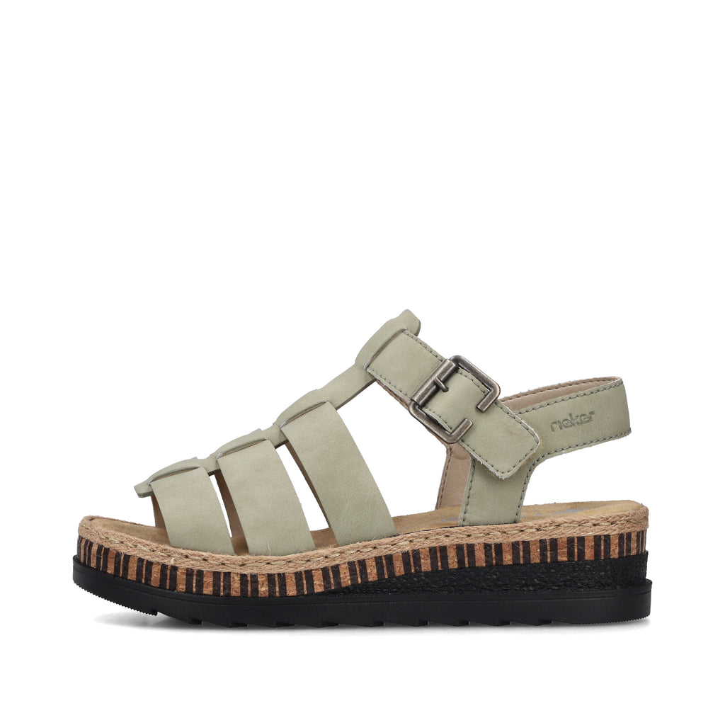 Green Hook & Loop Sandals for Women | Rieker V7904-52
