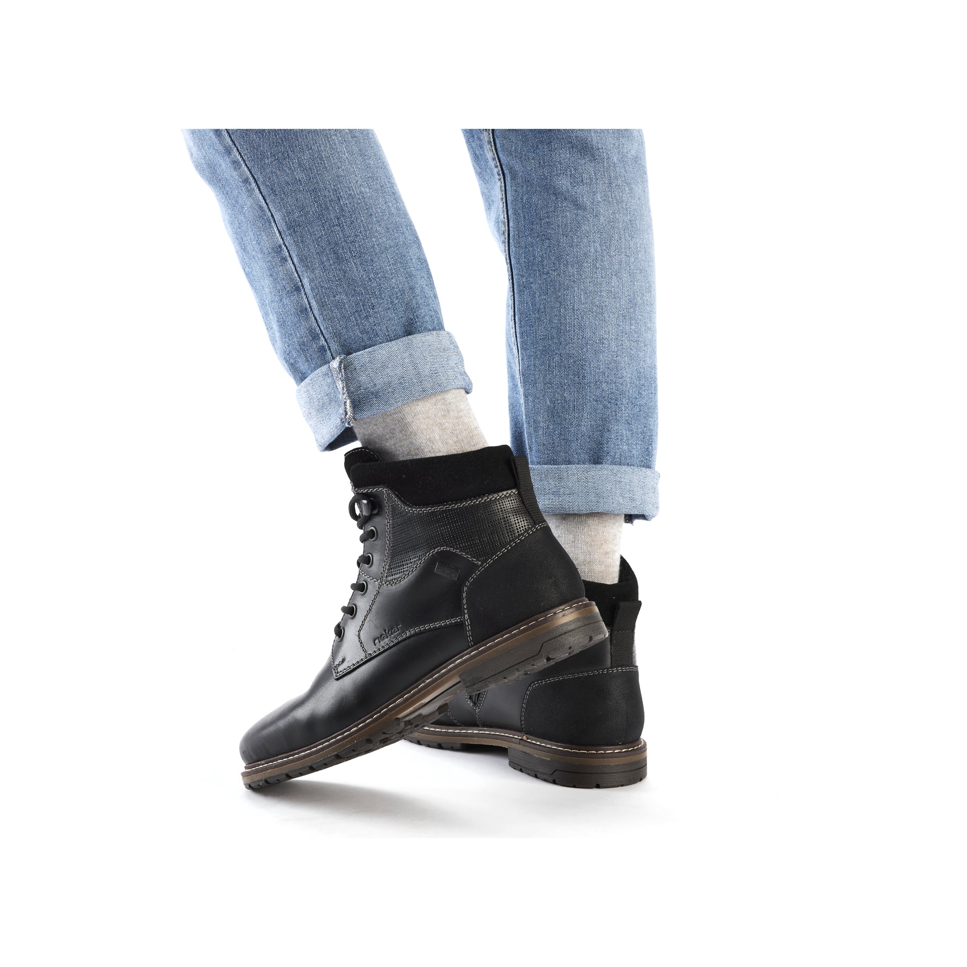 Black Zip Boots for Men | Rieker 13740-00