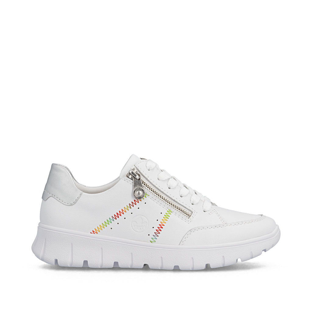 White Zip Shoes for Women | Rieker N1313-80