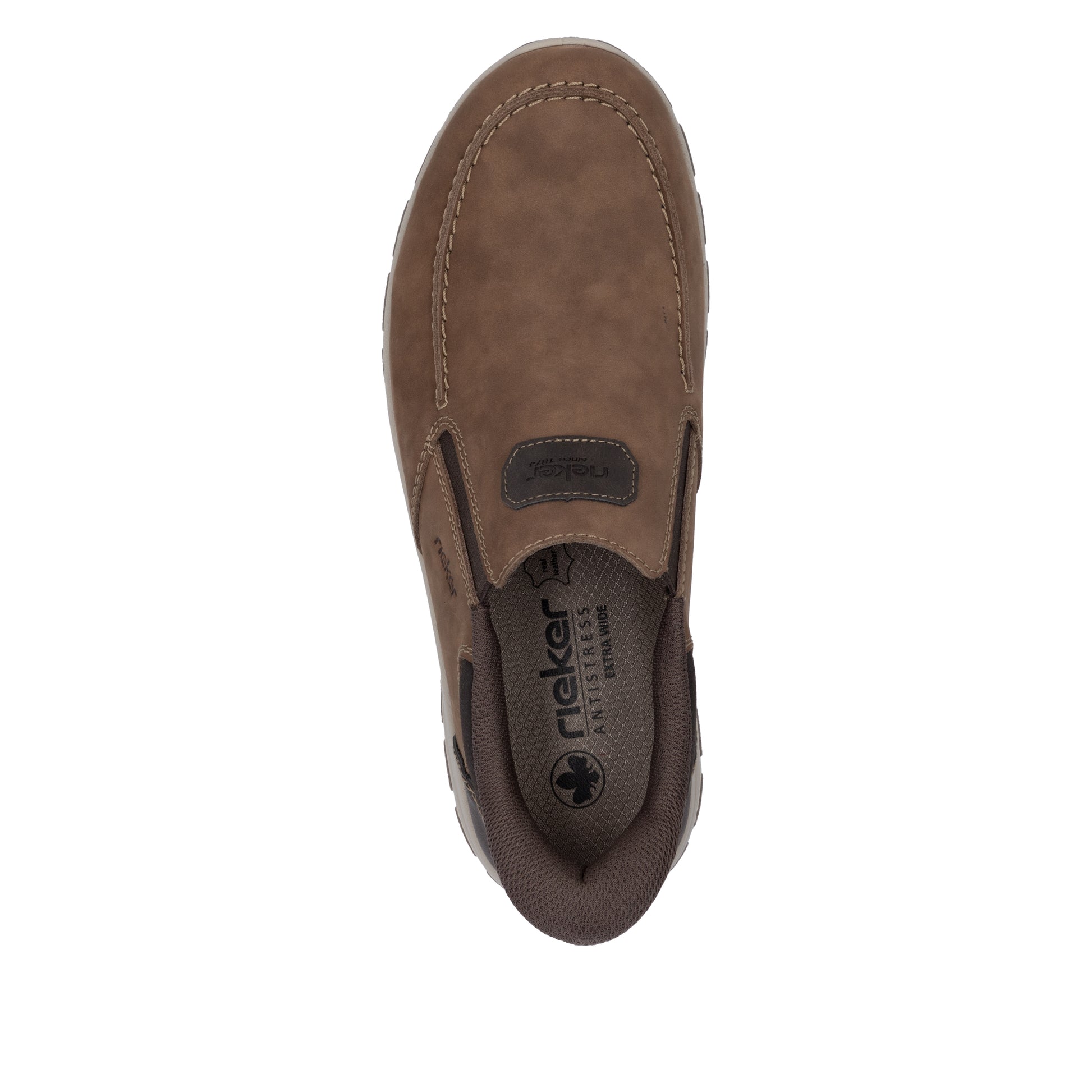 Brown Elasticated Shoes for Men | Rieker 03655-24