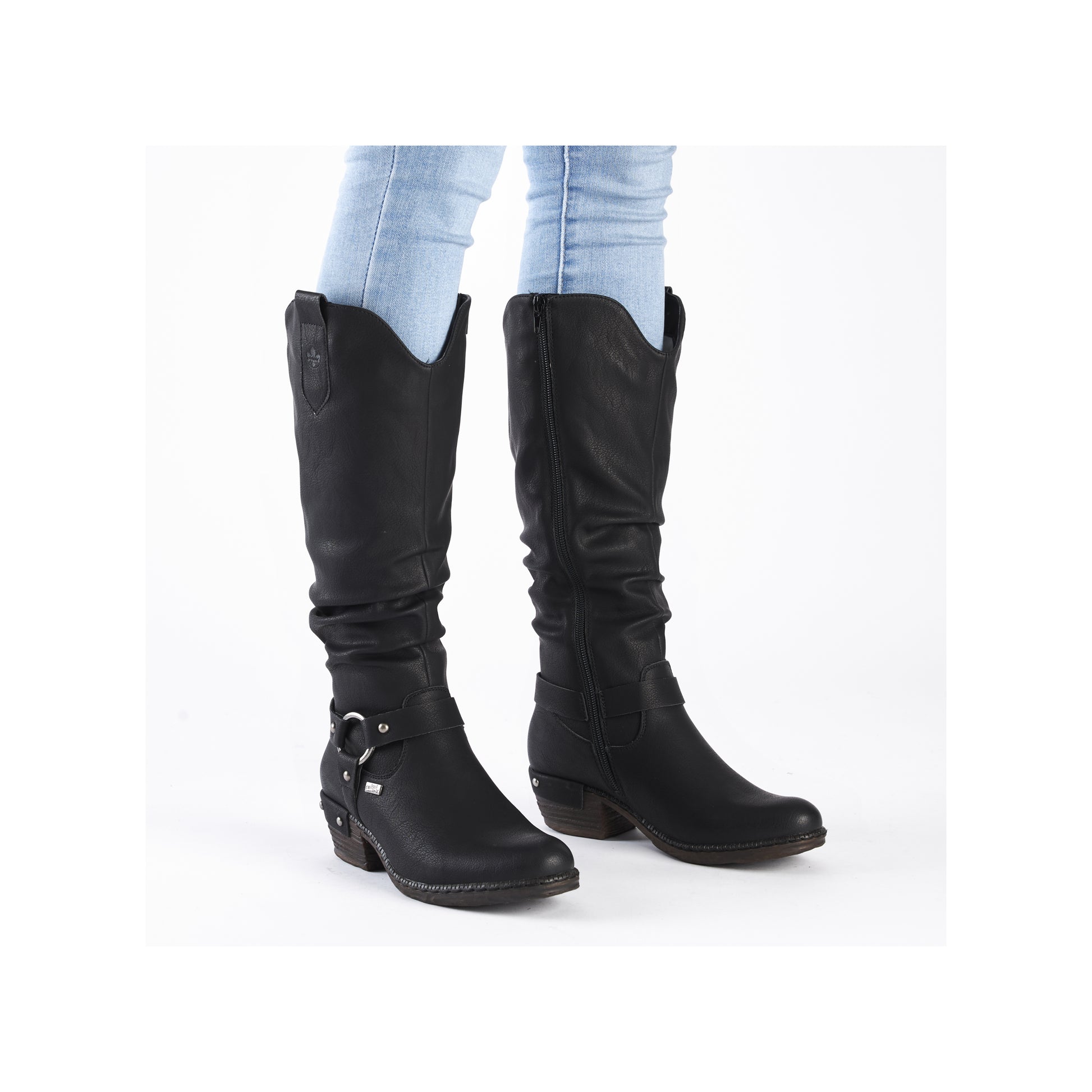 Black Zip Boots for Women | Rieker 93670-00
