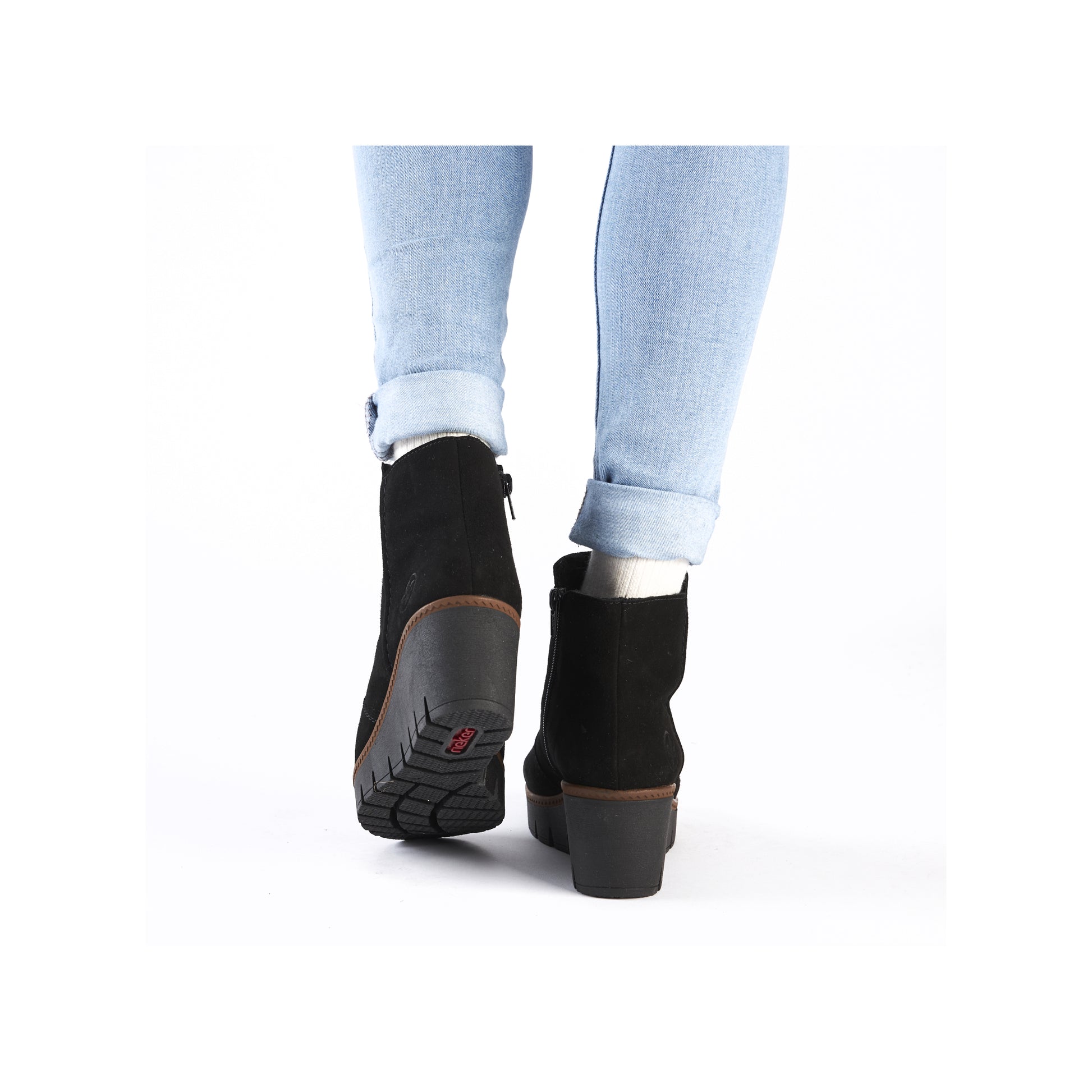 Black Zip Boots for Women | Rieker Y5065-00