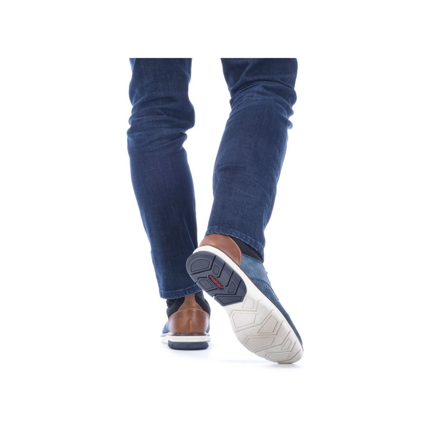 Rieker Men's Casual Lace-up Shoe - Blue | 14450-14